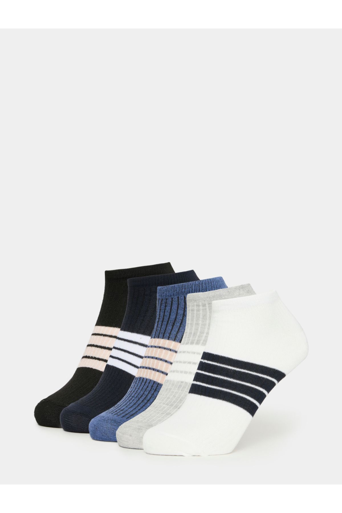 Styli-Pack of 5 - Striped Detail Ankle Socks 1