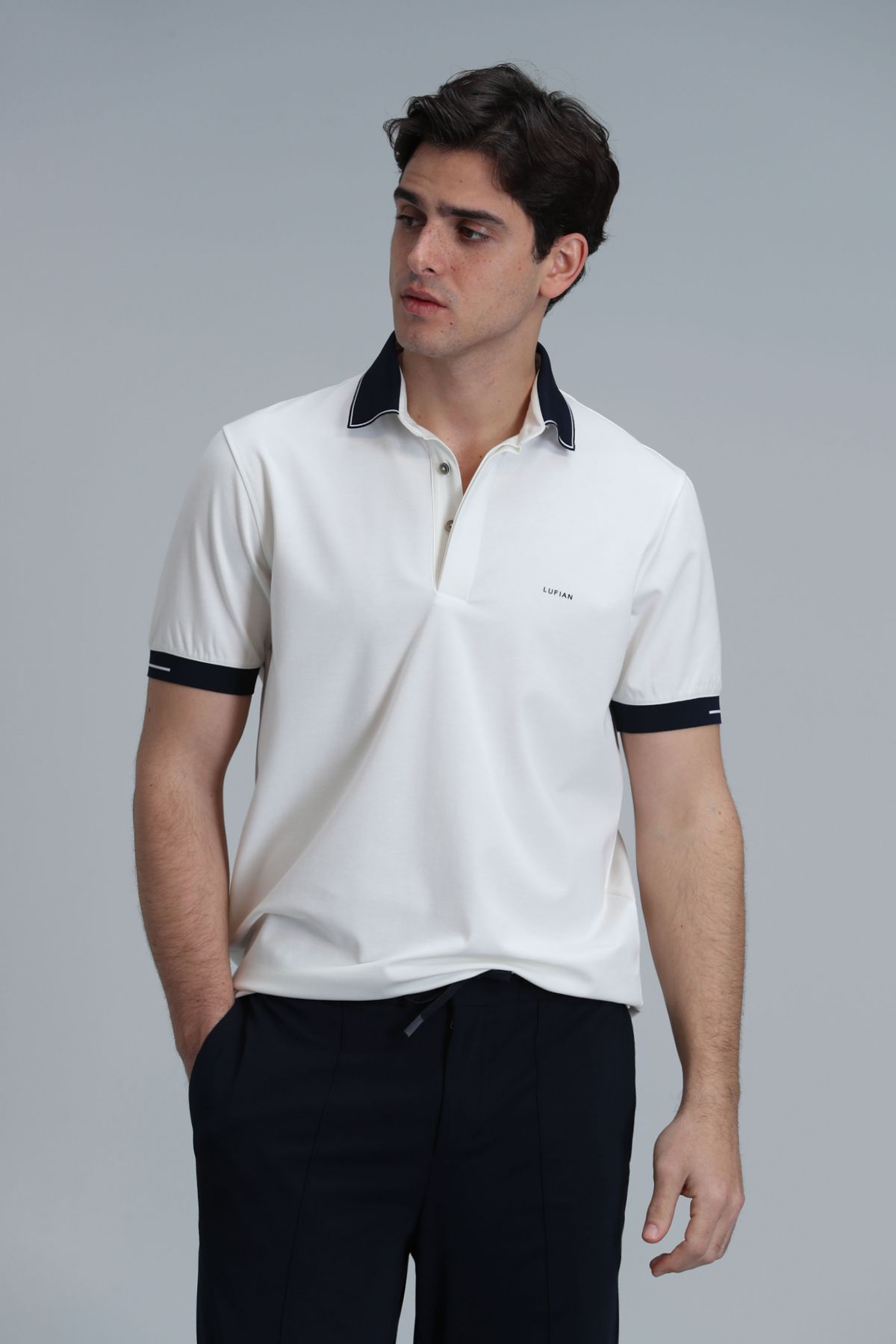 Lufian-Tylor Smart Men's Polo T-shirt - Off White 5