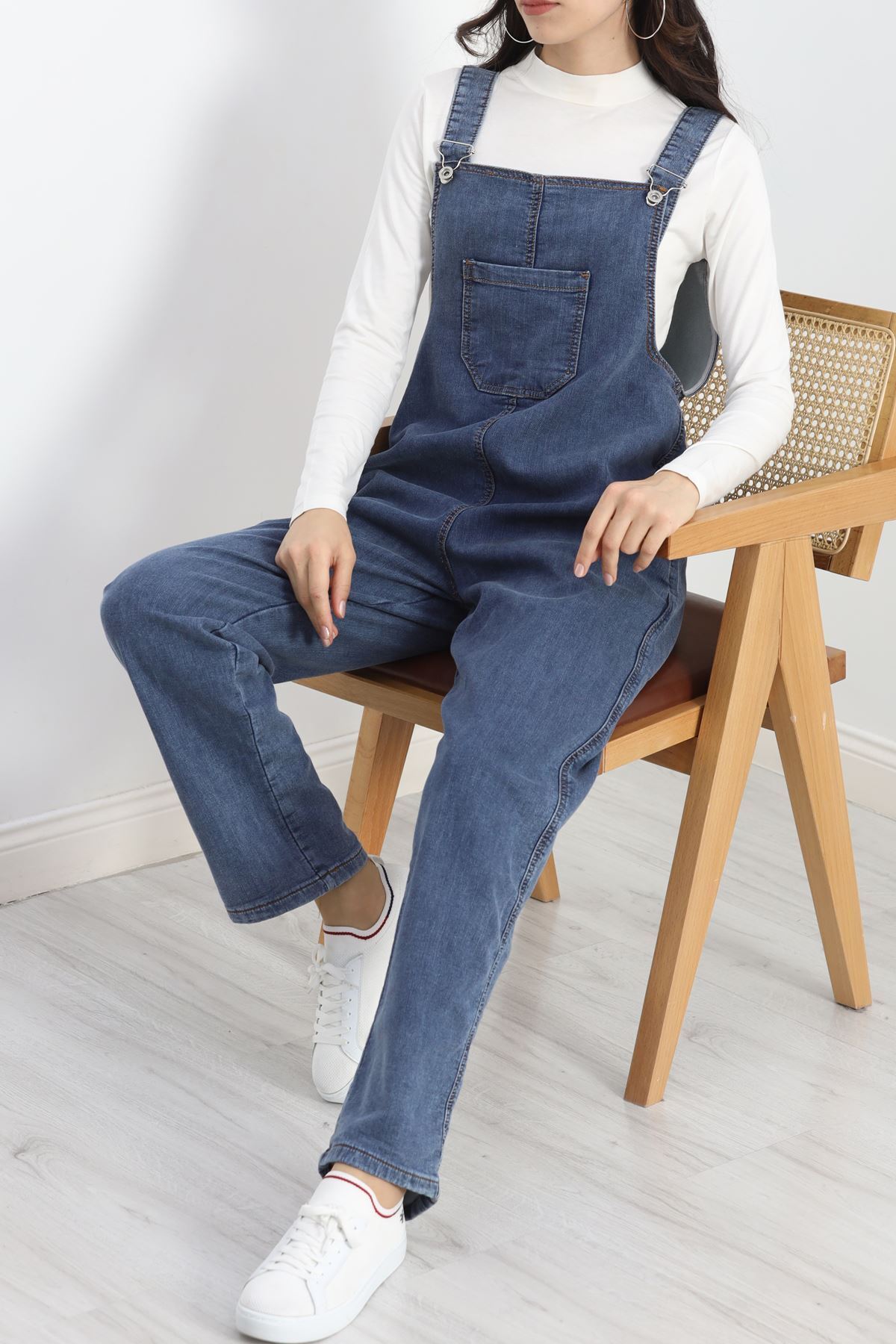 Moka Shopin-Mokashopin Lycra Dark Blue Denim Salopet - 20415.1778 4