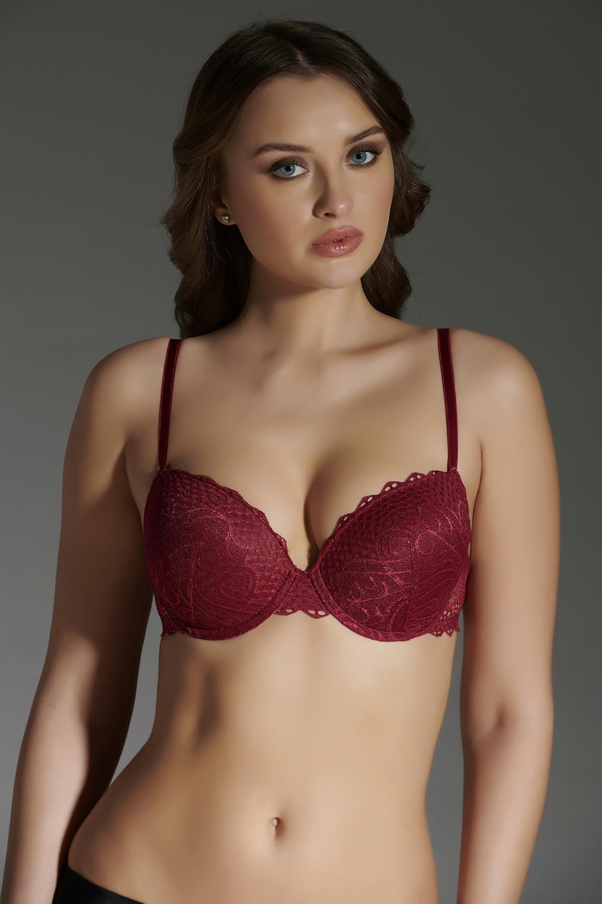 C&City-Lace Padded Bra C18125 Plum 1