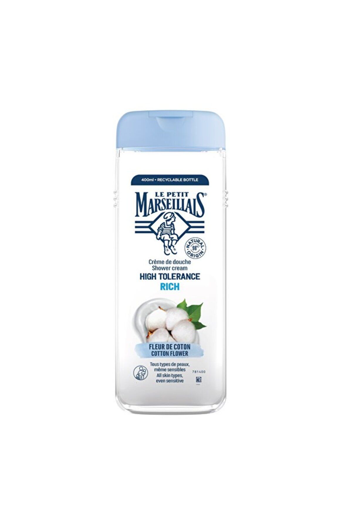 Le Petit Marseillais Duş Jeli Sensigreen - Organik Pamuk Çiçeği - 400 ml