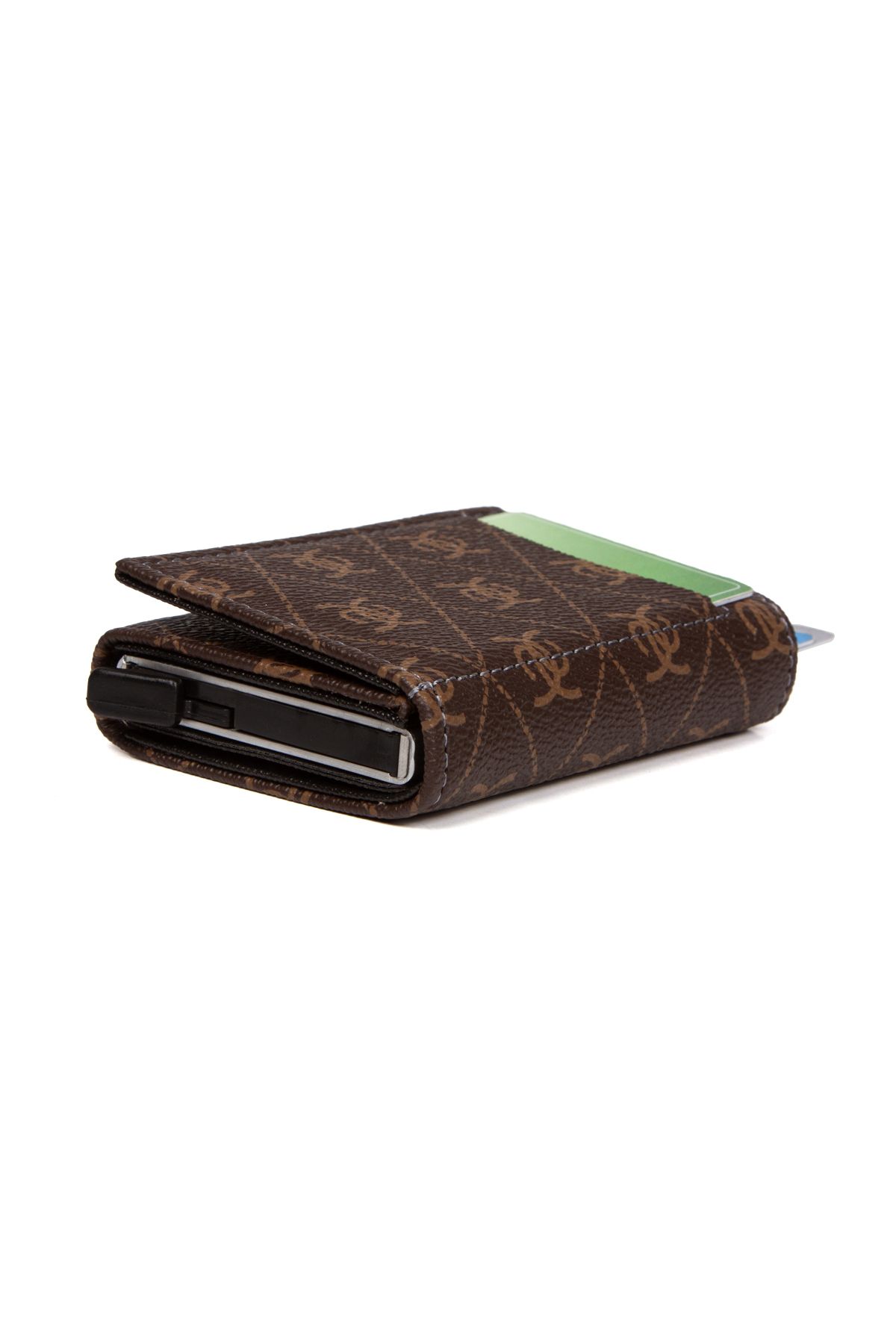 Newish-Unisex Patterned Anti-Theft Rfid Protected Vegan Leather Wallet and Card Holder 2