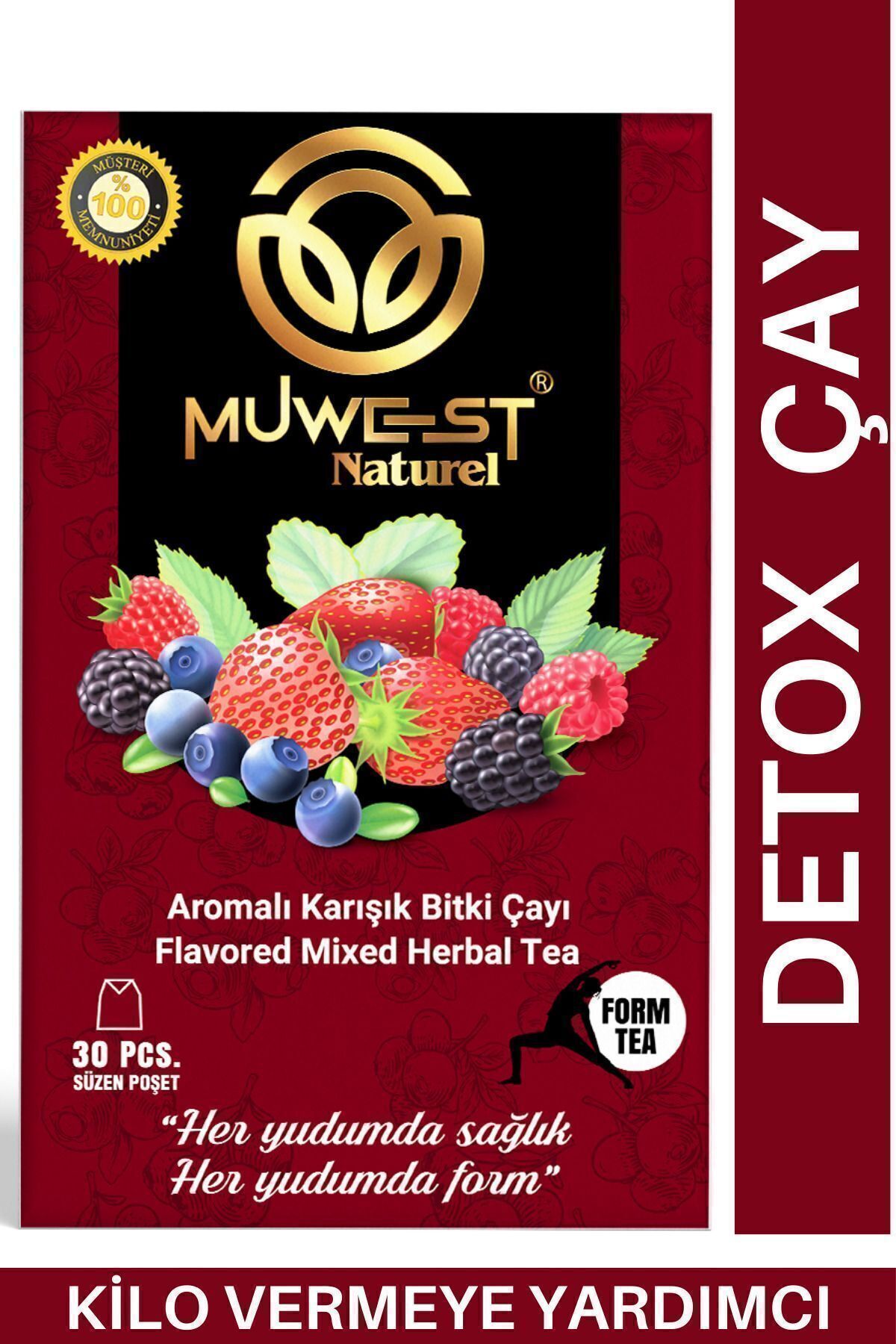 Muwest Naturel Kilo Vermeye Yardımcı Detoks çayı detox Tea