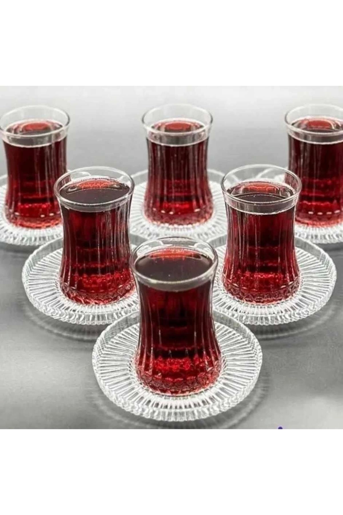 Paşabahçe Elysia Çay Bardağı Riva Çay Tabağı Takımı 24 Parça