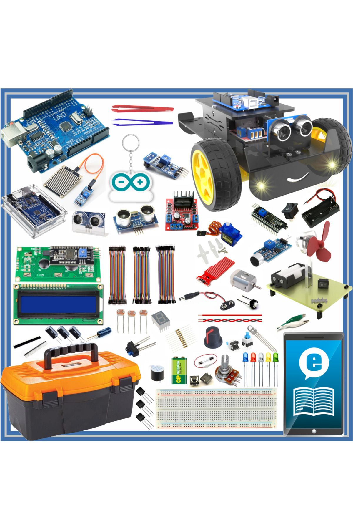 Prtp-Prototip Arduino Başlangıç Seti Uno R3 Ch340 -turbo Black V3. 107 Parça 349 Adet