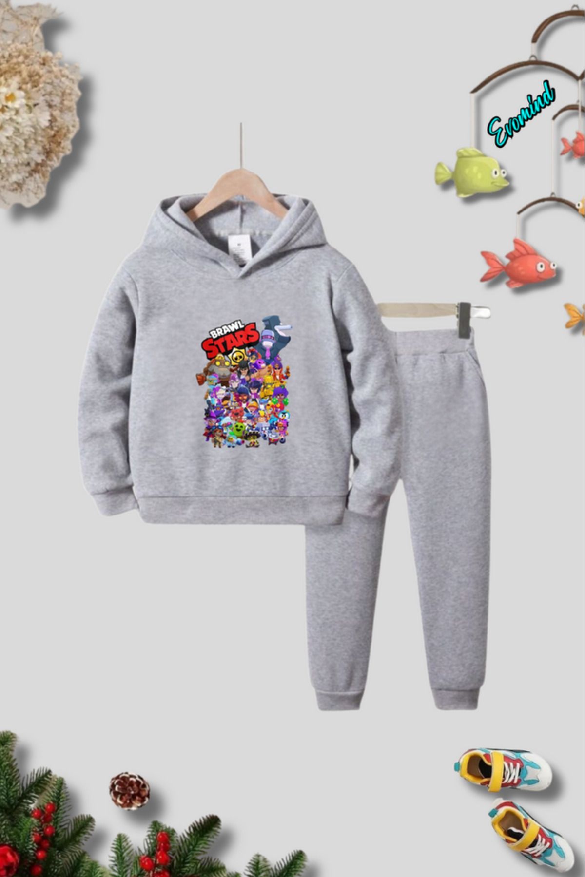 artı4 Set De Trening Pentru Copii Cu Glugă Cu Imprimeu Unisex Unisex - 9–10 years