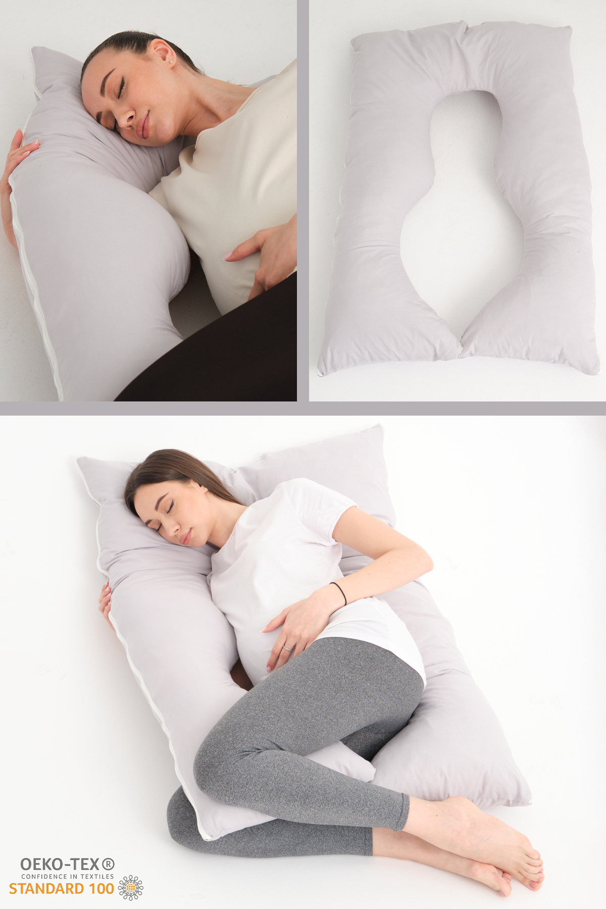 OMZ 5 Farklı Bölge Destekli Hamile Yastığı Fermuarlı Emzirme Minderi Hamilelik Yastığı Hamile Uyku fotoğrafı 2 (önizleme)
