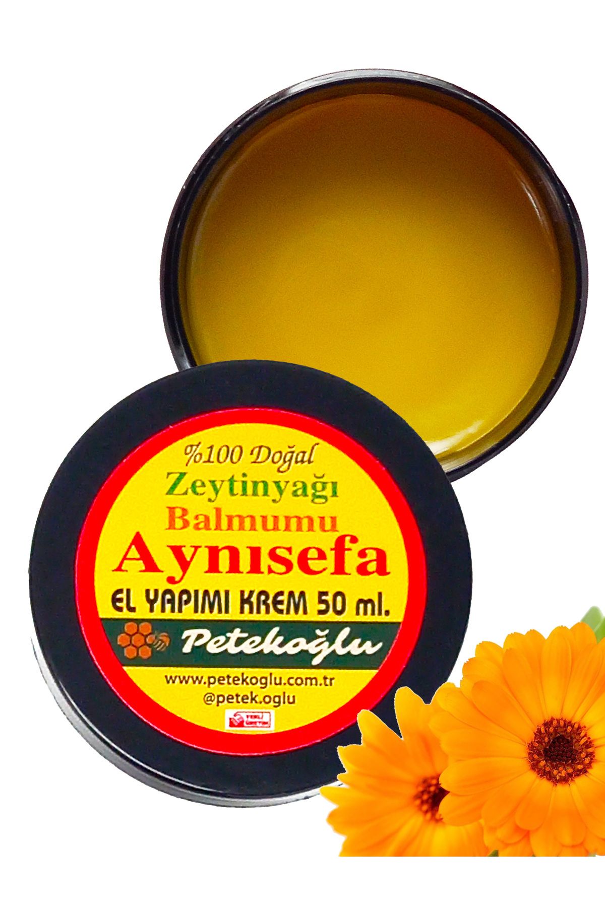 Petekoğlu El Yapımı Aynısefa Balmumu Zeytinyağı Krem Nemlendirici Krem (50ml)