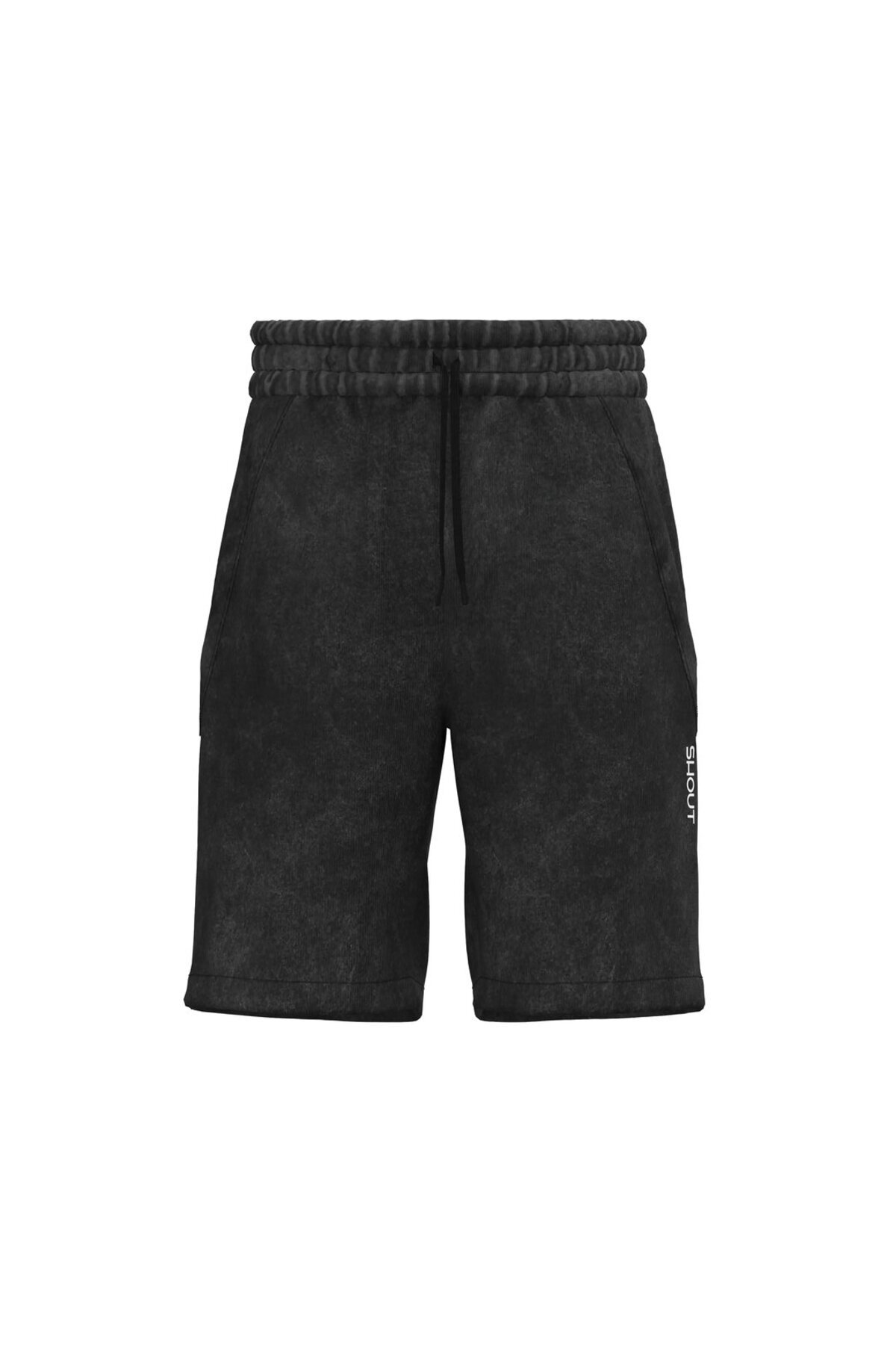 Shout-Oversize Shout Basic - Acid Wash Shorts 1