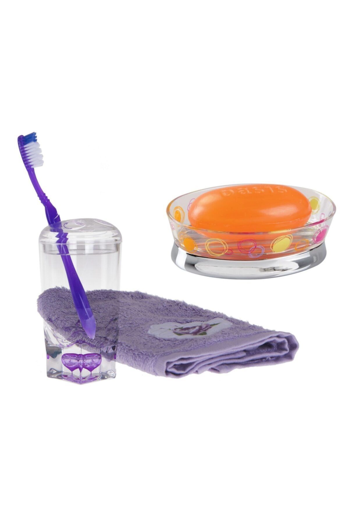 Bosphorus-Lilac Toothbrush and Soap Dish, 2-Piece Bathroom Set 4