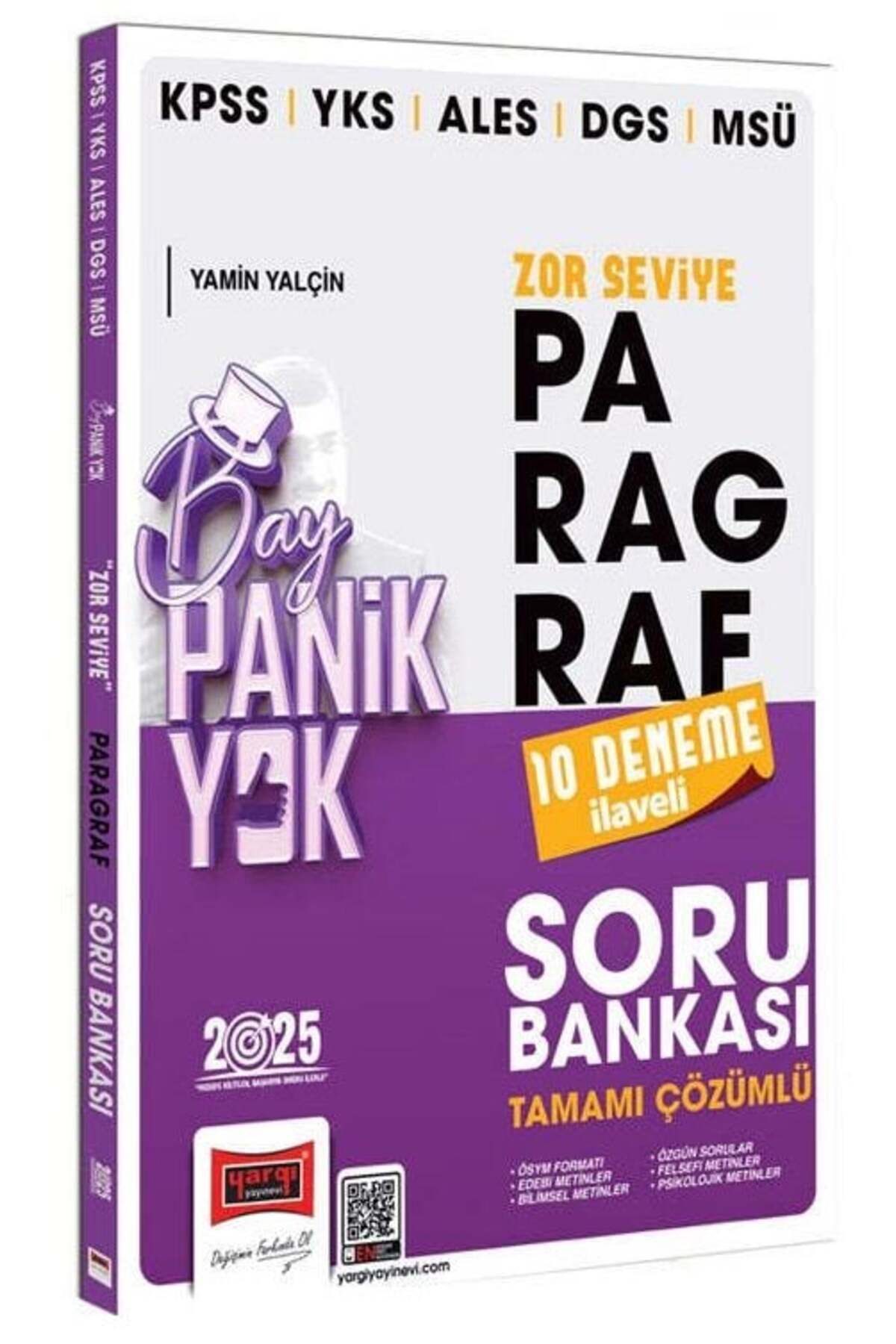 Yargı Yayınları Yargı 2025 KPSS YKS ALES DGS MSÜ Paragraf Bay Panik Yok Zor Seviye Soru Bankası Çözümlü Yargı Yayınl