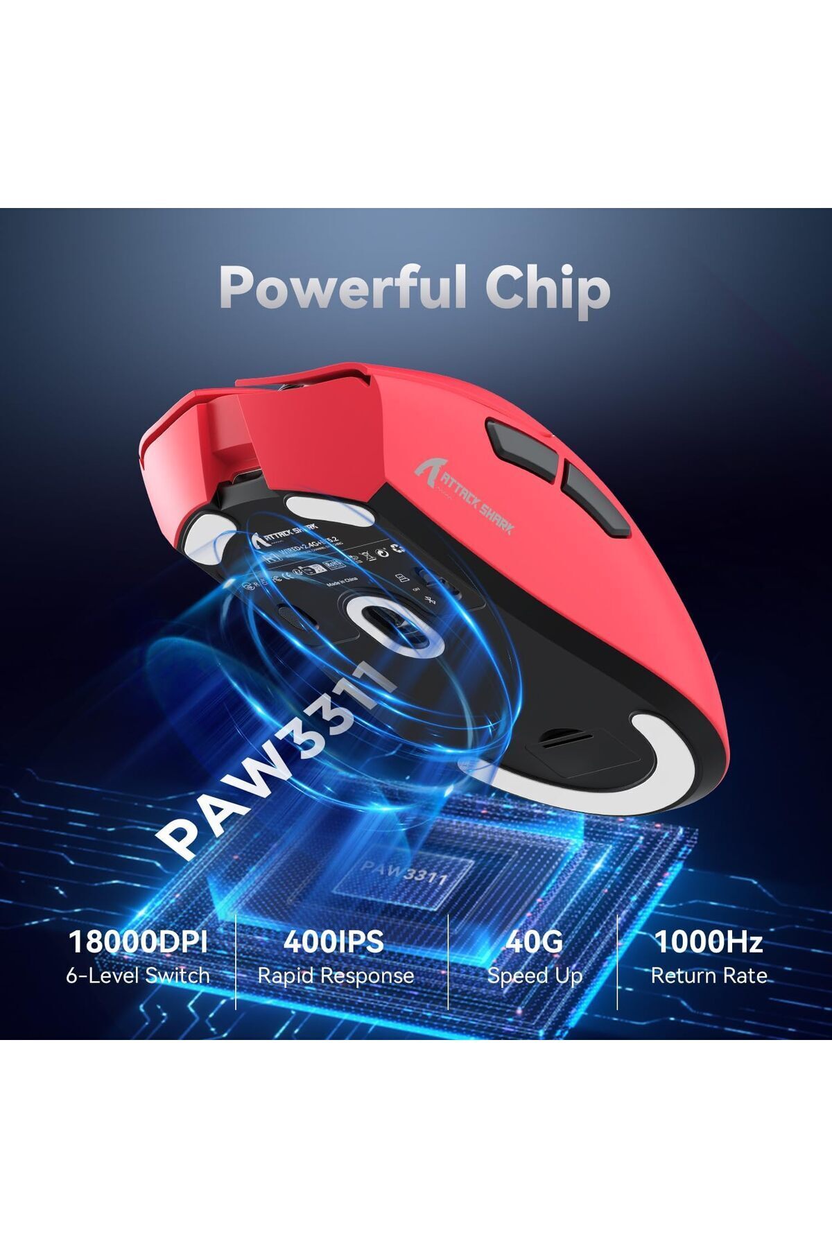 Attack Shark R1 Superlıght 18000 Dpı Ultra Hafif Paw3311 Kablosuz ...