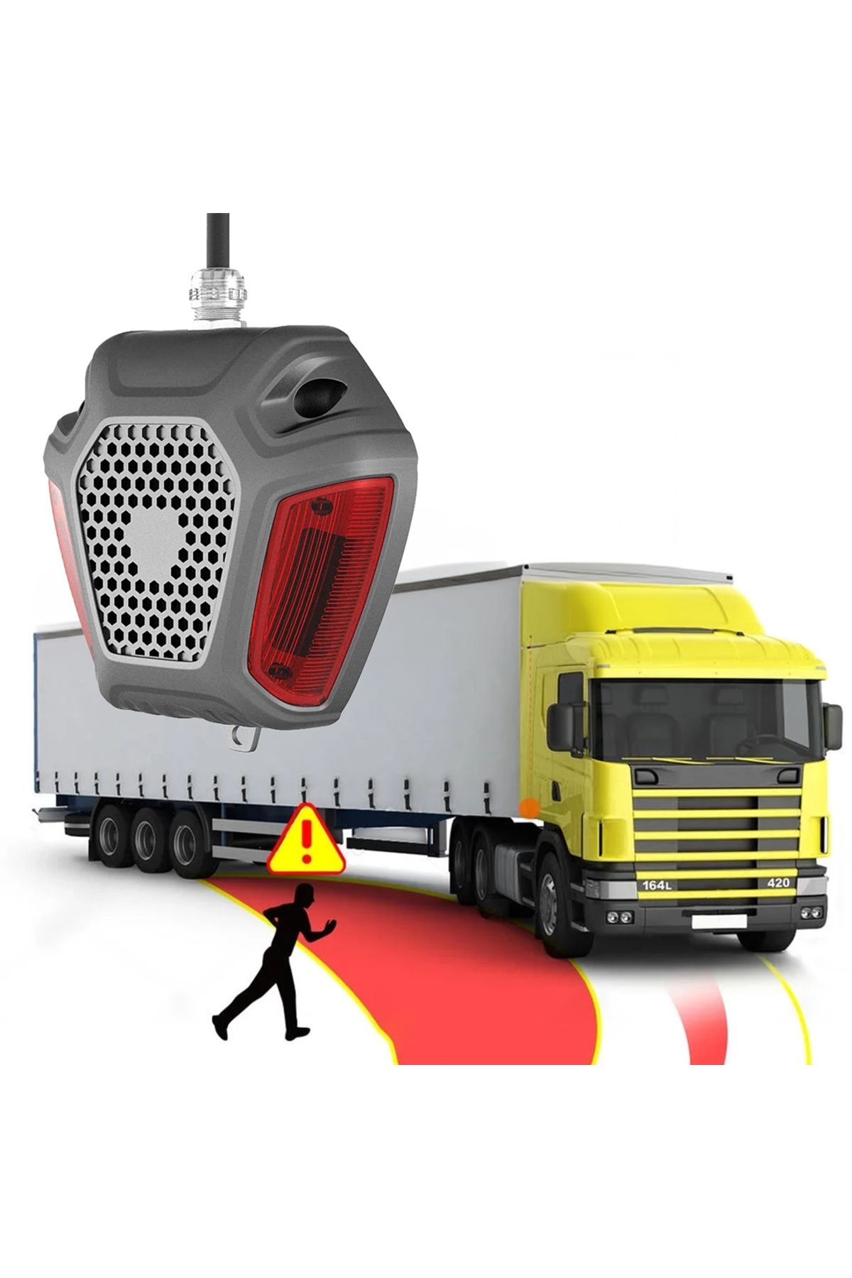 OEM TIR - KAMYON KÖR NOKTA UYARI VE ACİL AYDINLATMA CİHAZI - SENSÖRSÜZ (TÜRKÇE DİL) (5024)
