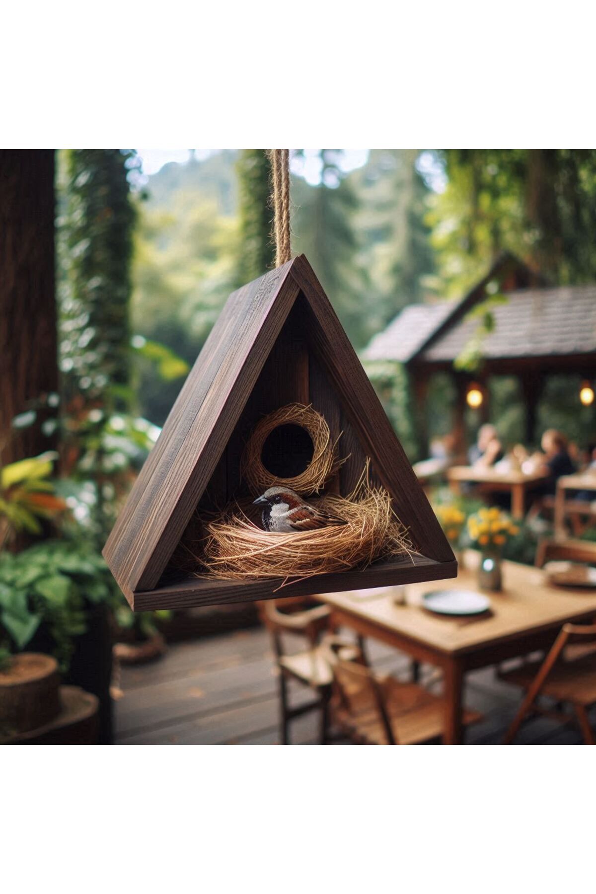 Akvaryum Kuş Yuvası Bahçe Tipi Çatılı Kuş Evi MDizmir Özel Tasarım Kuş Evi / Yuvası.