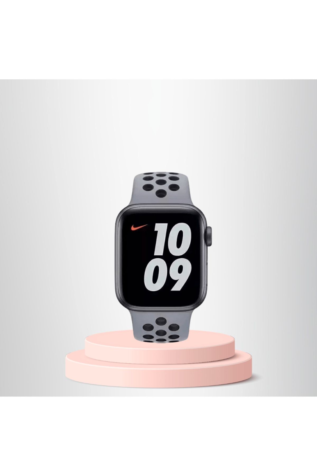 Apple Watch 42 44 45 49 Mm/l Kordon Kayış Bileklik Delikli Gri-siyah