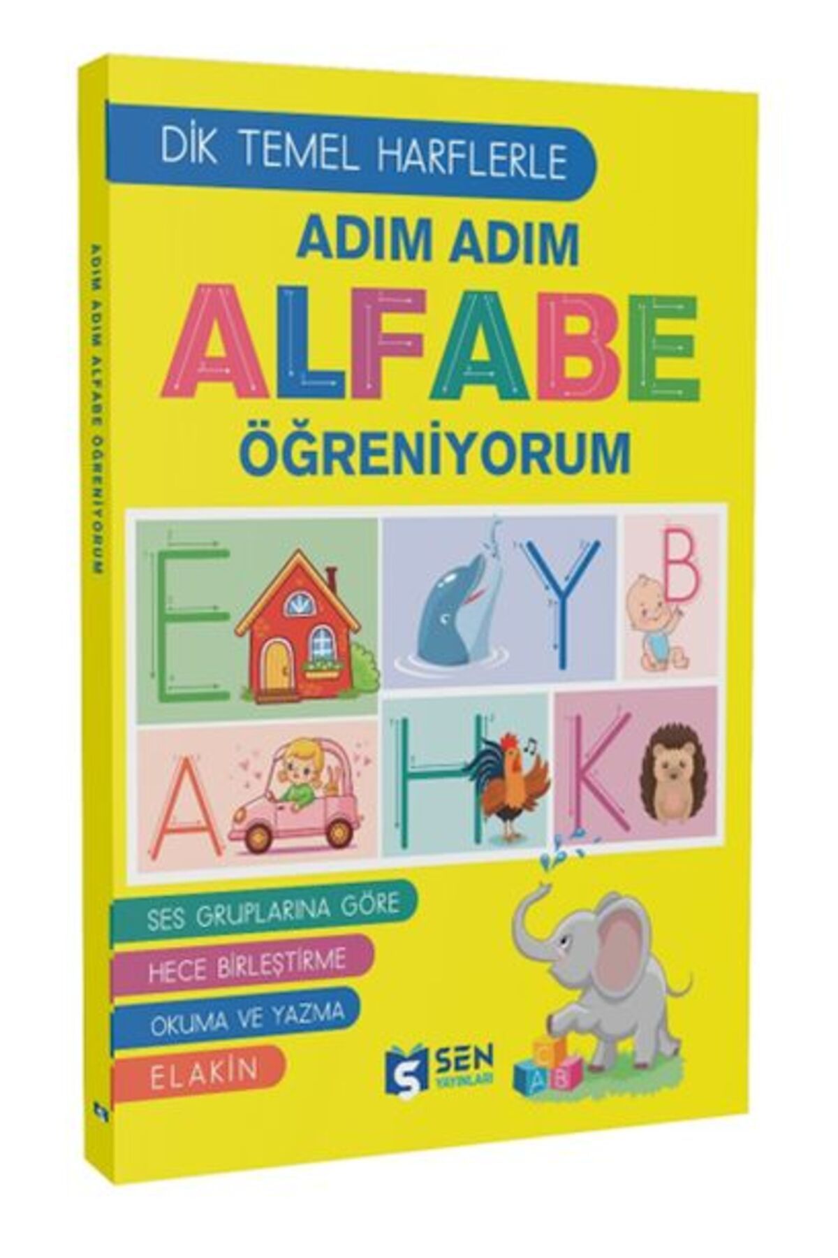 Şen Yayınları Adım Adım Alfabe Öğreniyorum (Dik Temel Harflarle)