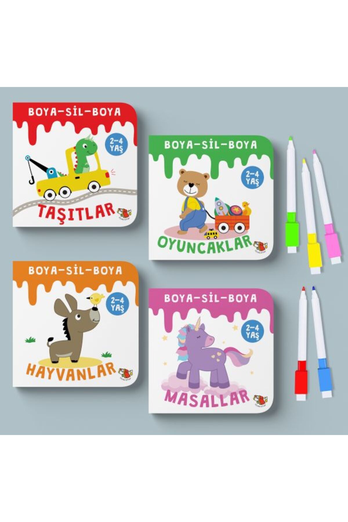 Uçan Kitap Boya-Sil-Boya (4 Kitap Set)