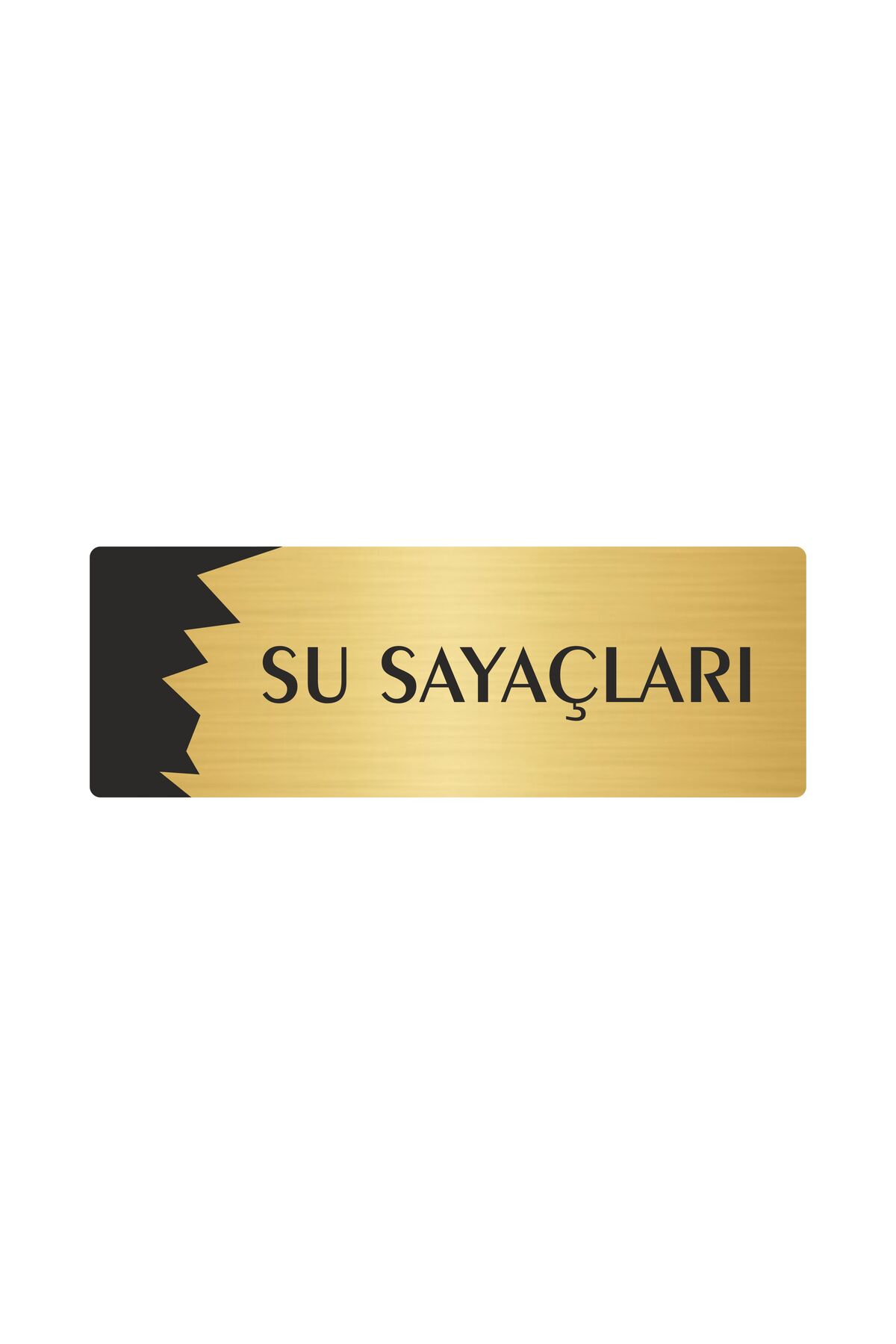 Metal Department Door Nameplate, Routing plate Water Meters 5X20 Cm Gold Color