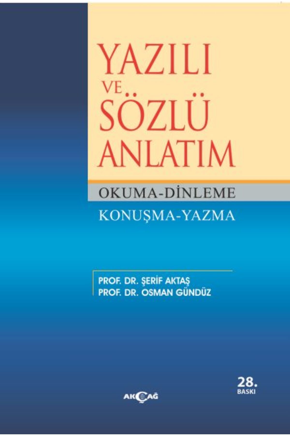 Akçağ Yayınları Yazılı ve Sözlü Anlatım