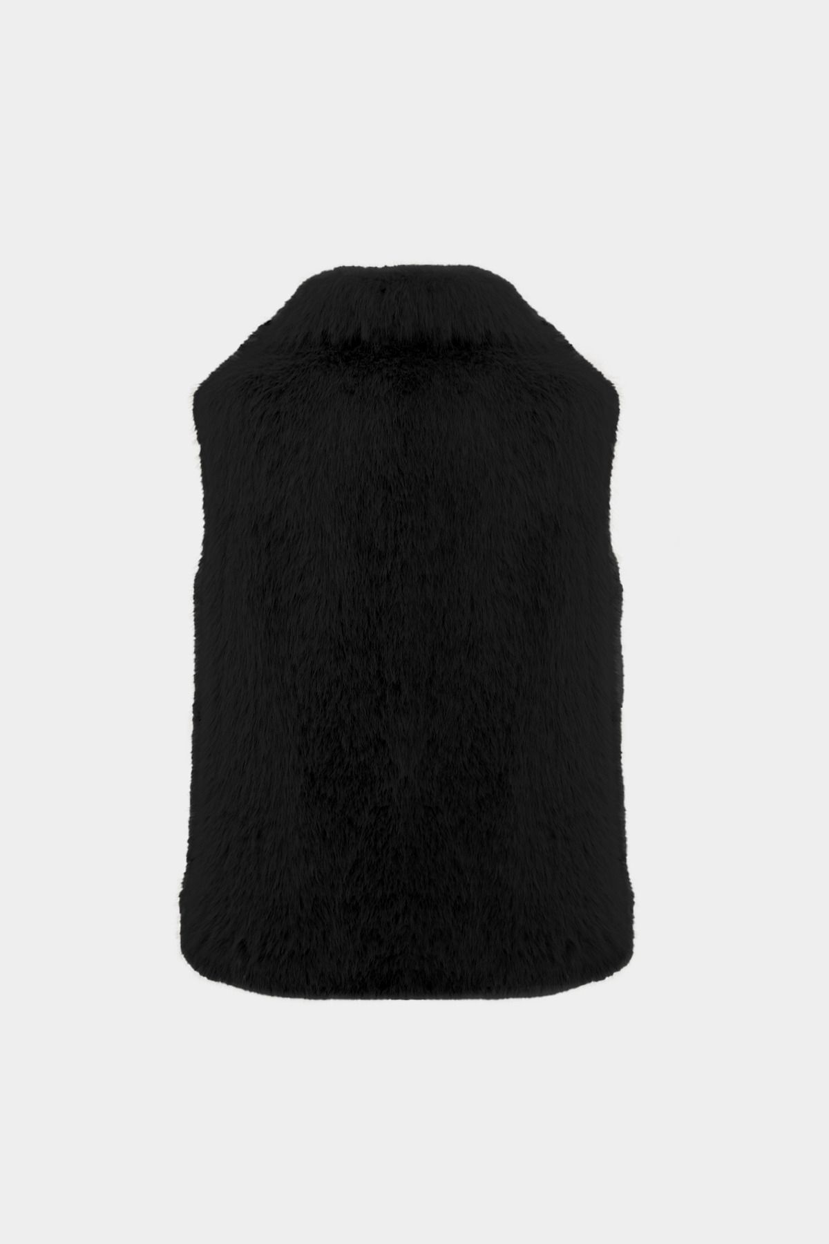Açelya Okcu-Pocket Detailed Saturn Faux Fur Women's Vest 2