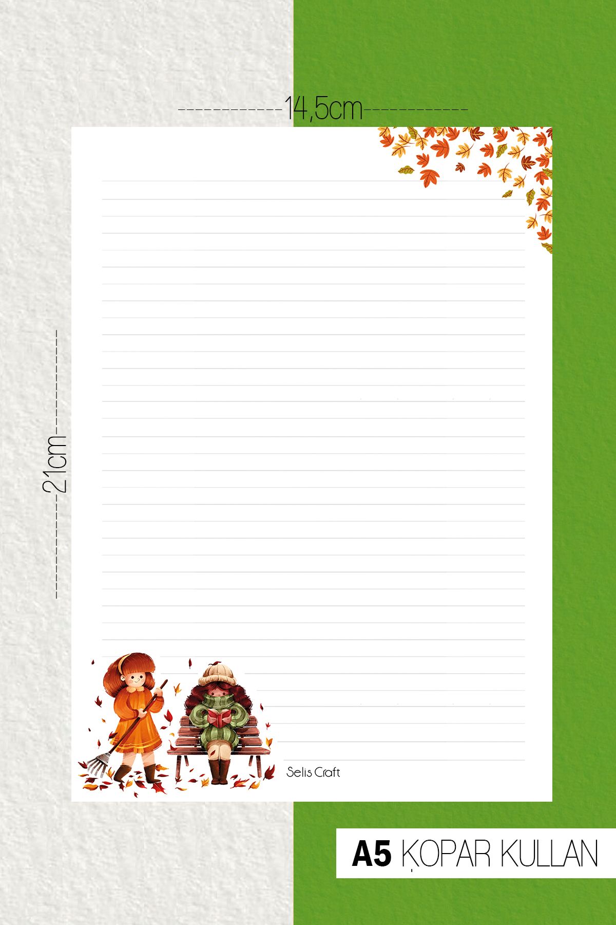 SelisCraft-Autumn Themed Notepad 01 Daily Planner, Notebook, To Do List, Notepad, Agenda 1