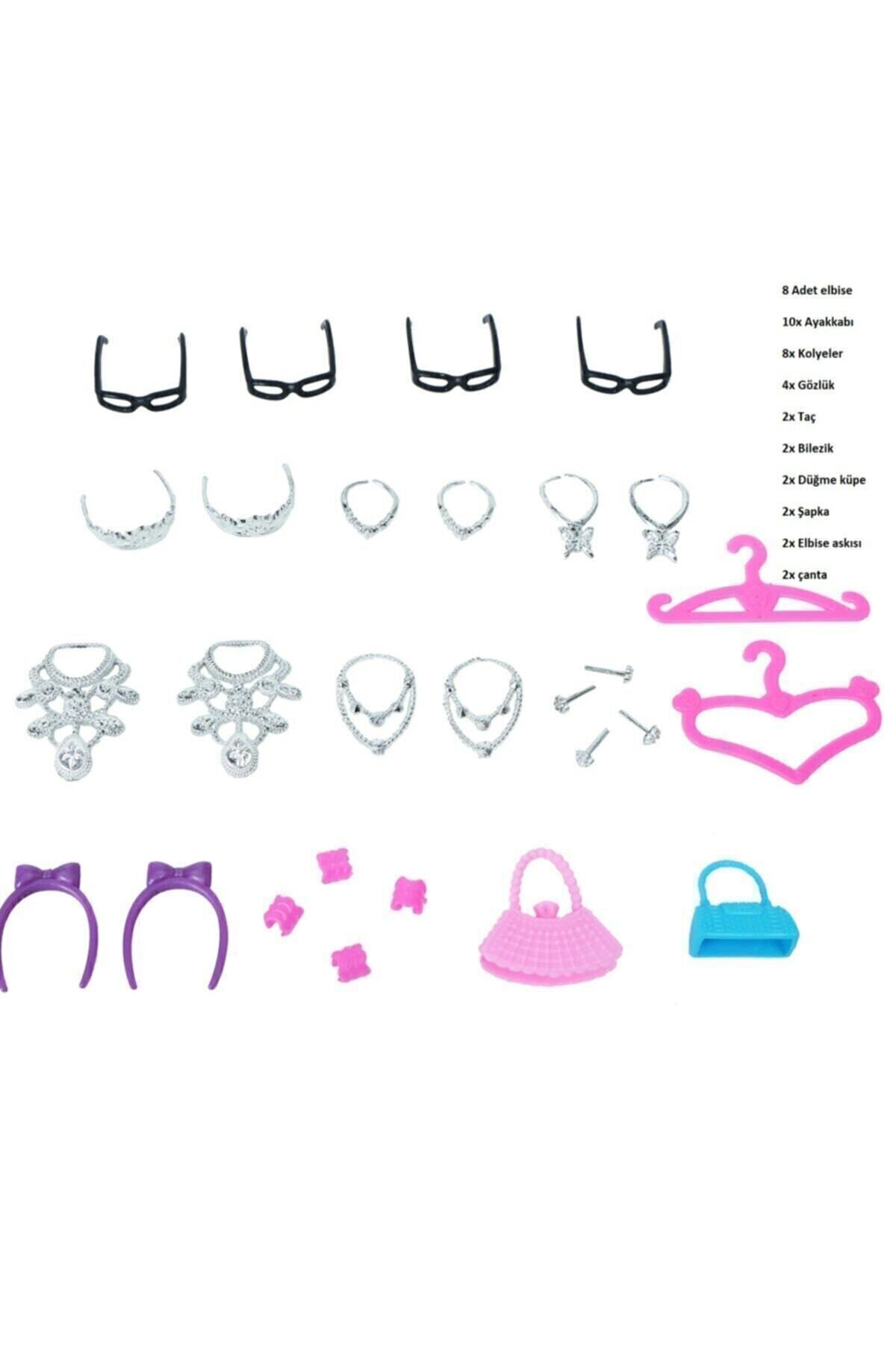 marimari Barbiee Bebekler Için 42 Parça Aksesuar Kıyafet Ayakkabı Çanta Askı Gözlük Seti fotoğrafı 2 (önizleme)