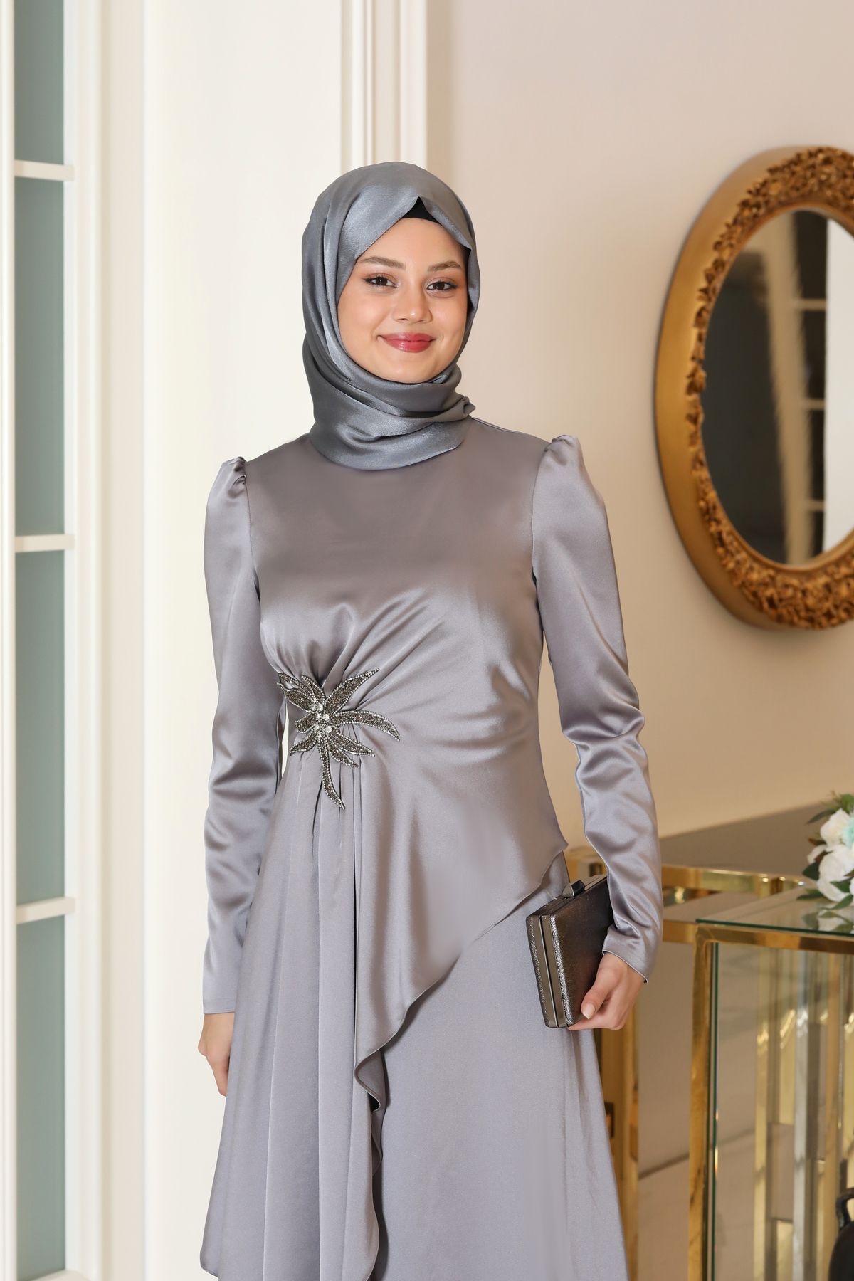 SEFANİSA-Evening & Prom Dress - Gray - 165 2