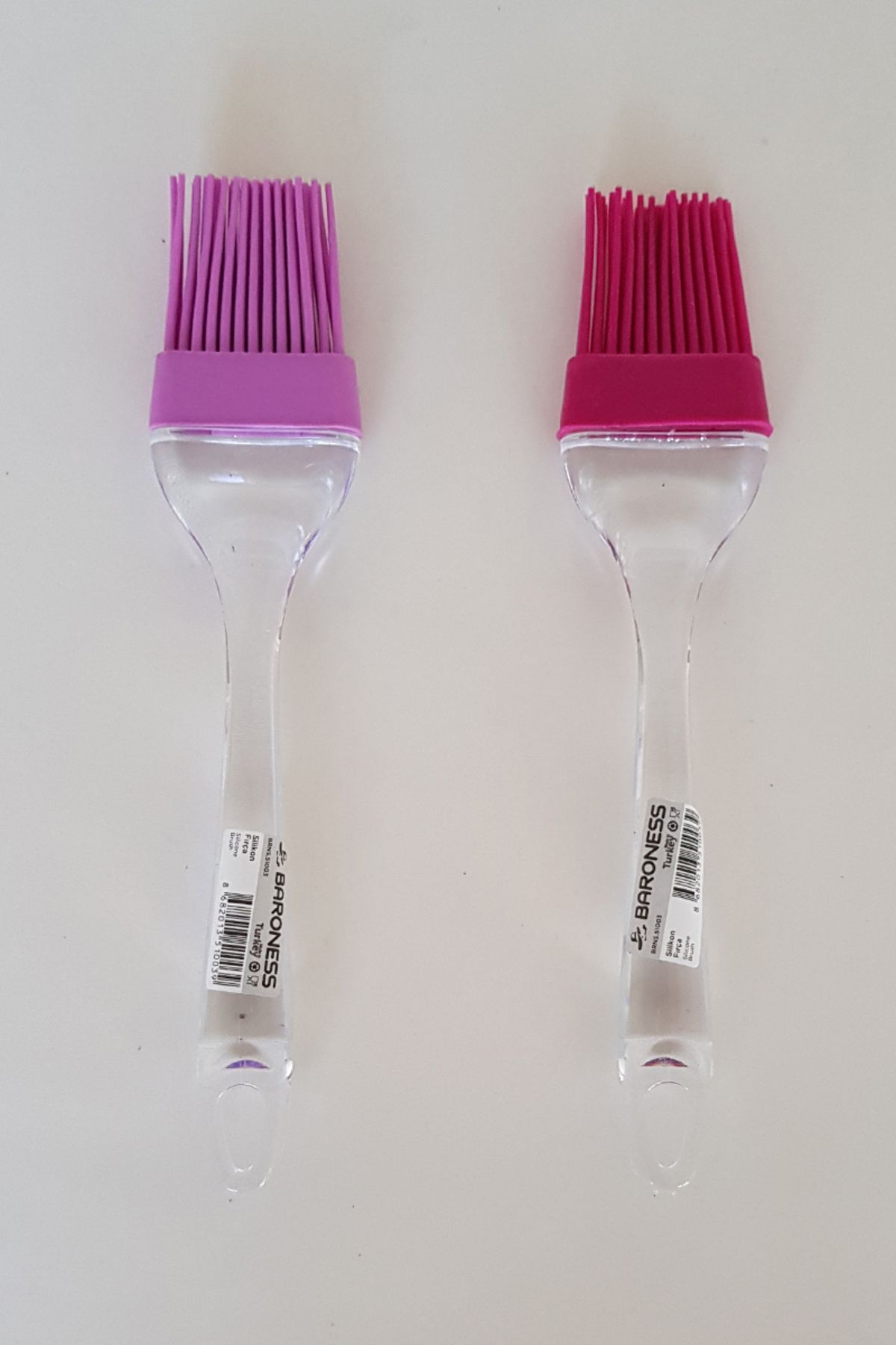 adresiburasi Barones  Silikon Yumurta Fırçası 22 Cm  Fuşya - Lila 2 Li Set