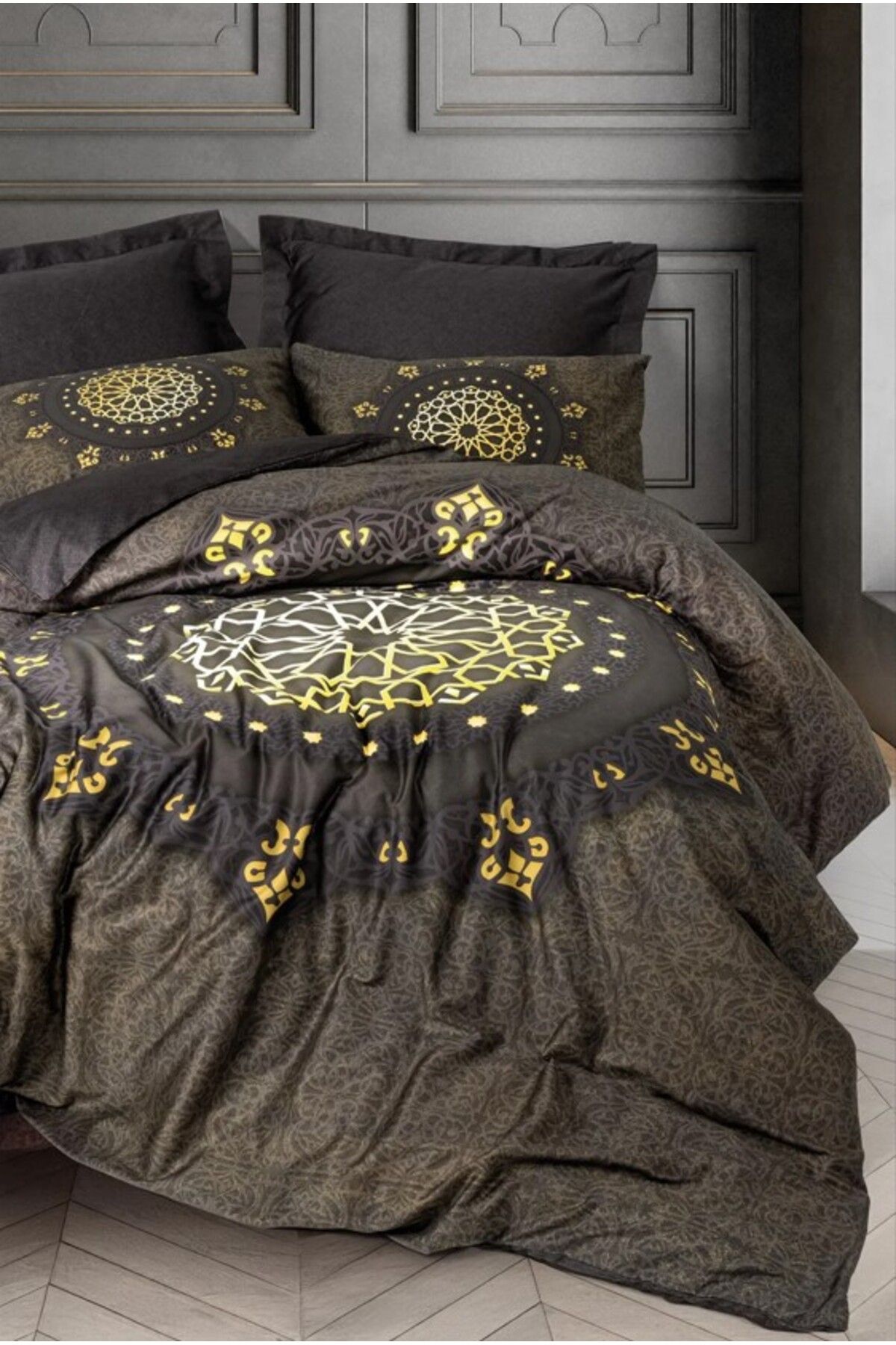 Cotton Box Palace Saten Çift Kişilik Nevresim Takımı Togay Antrasit