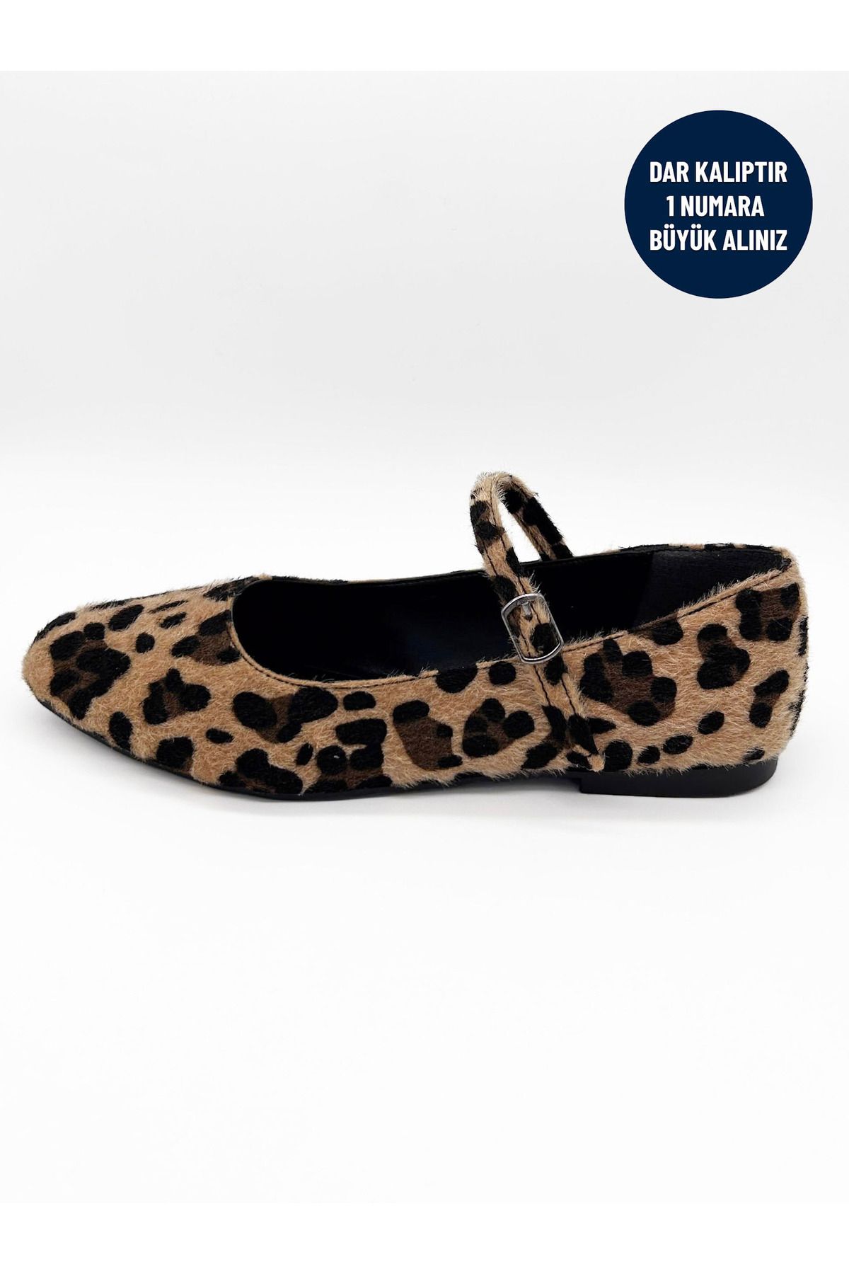 MAGGIO-Women's Leopard Patterned Mary Jane Ballerinas Comfortable Sole 3