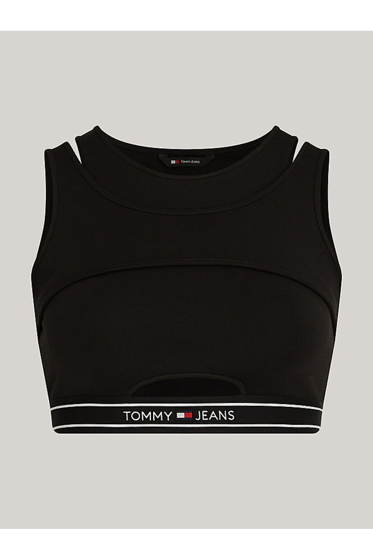 Tommy Hilfiger  TOMMY JEANS KADIN CRP LOGO TAPING CUT OUT TANK - Görsel 5