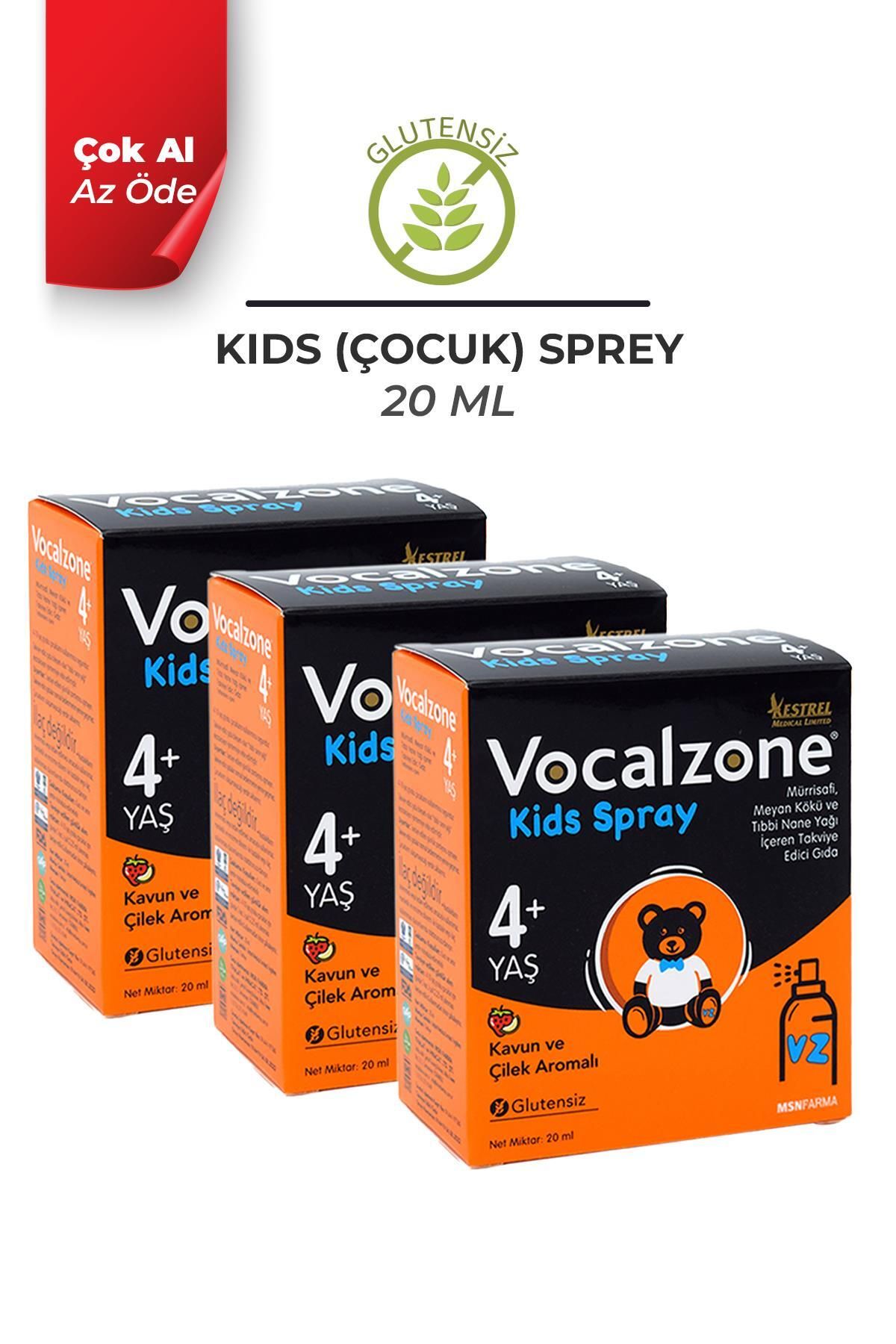 Vocalzone Kids (ÇOCUK) Sprey 20ml 3'lü Paket