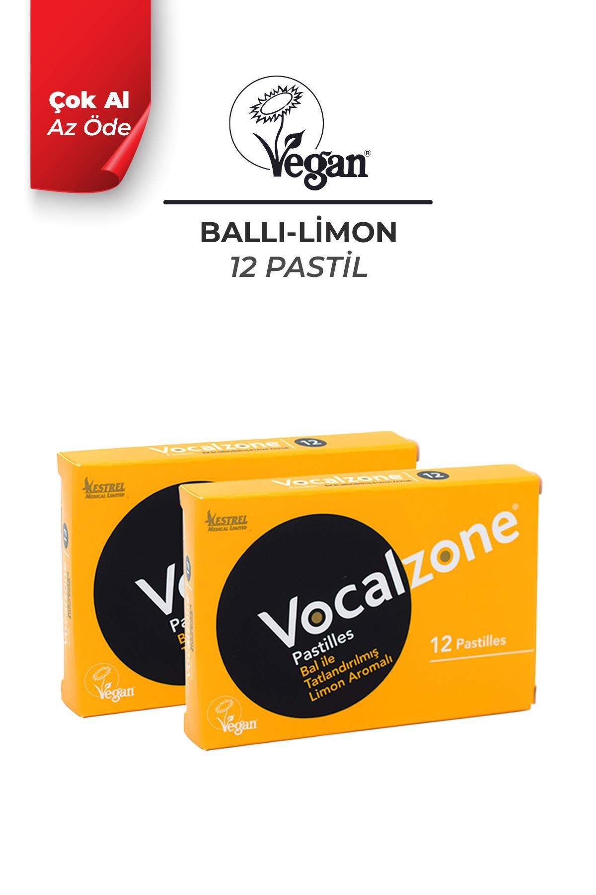 Vocalzone Ballı Limonlu Pastil 12'li 2'li Paket