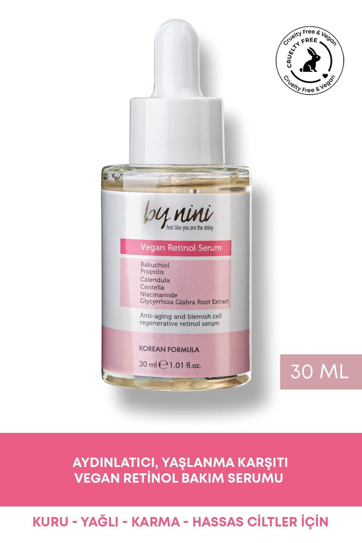 By Nini Yaşlanma Karşıtı, Aydınlatıcı, Retinol Serum Alternatifi Bakuchiol Serum 30 ml — BNN002