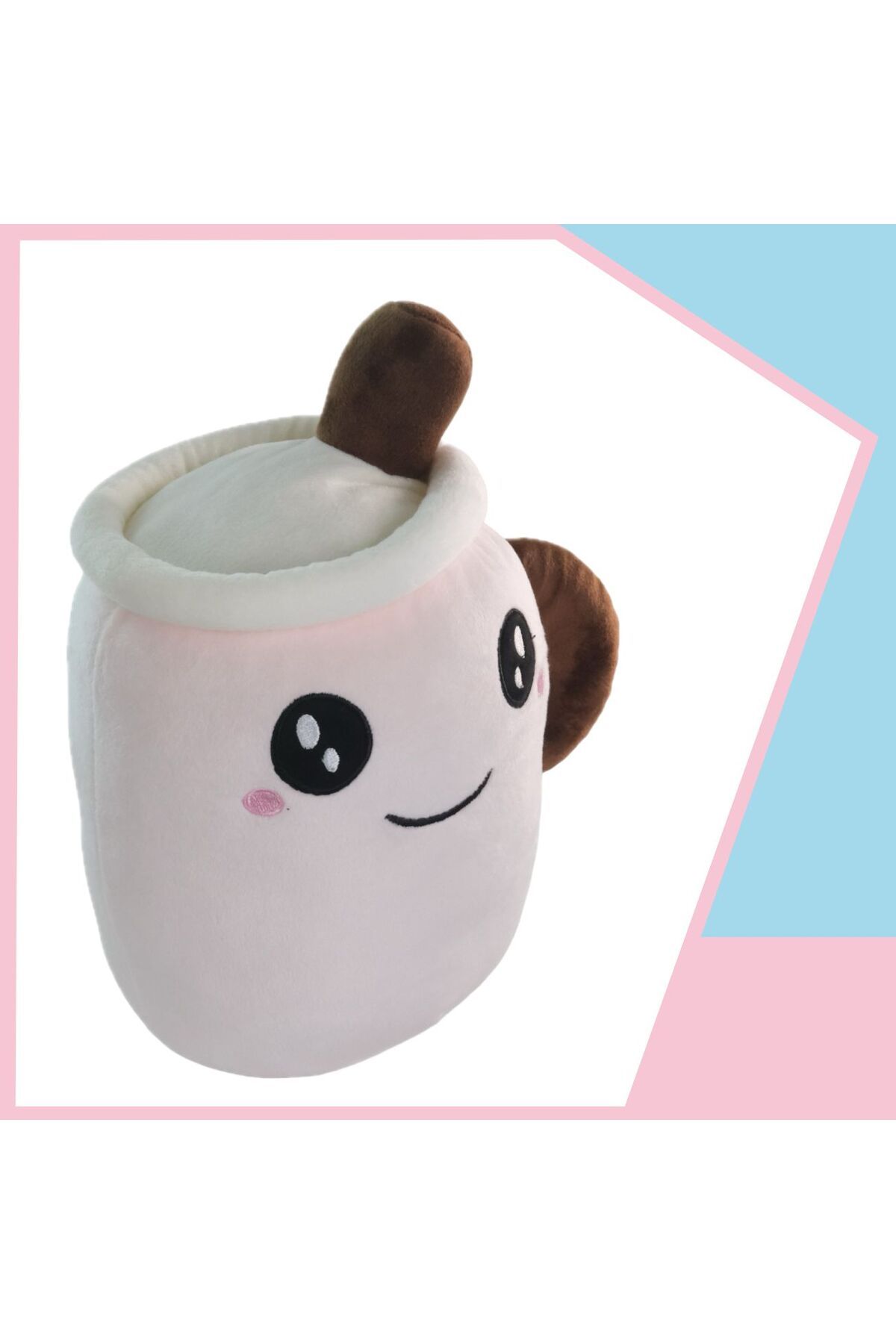 Dada Toys KAHVE KUPASI YASTIK PELUŞ UYKU ARKADAŞI 30 CM PEMBE YNSMR