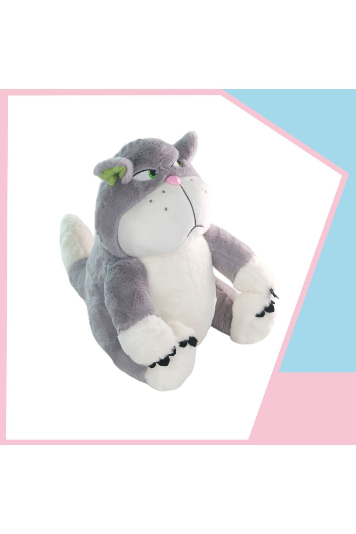 Dada Toys KIZGIN KEDİ SABRİ PELUŞ UYKU ARKADAŞI 40 CM GRİ YNSMR