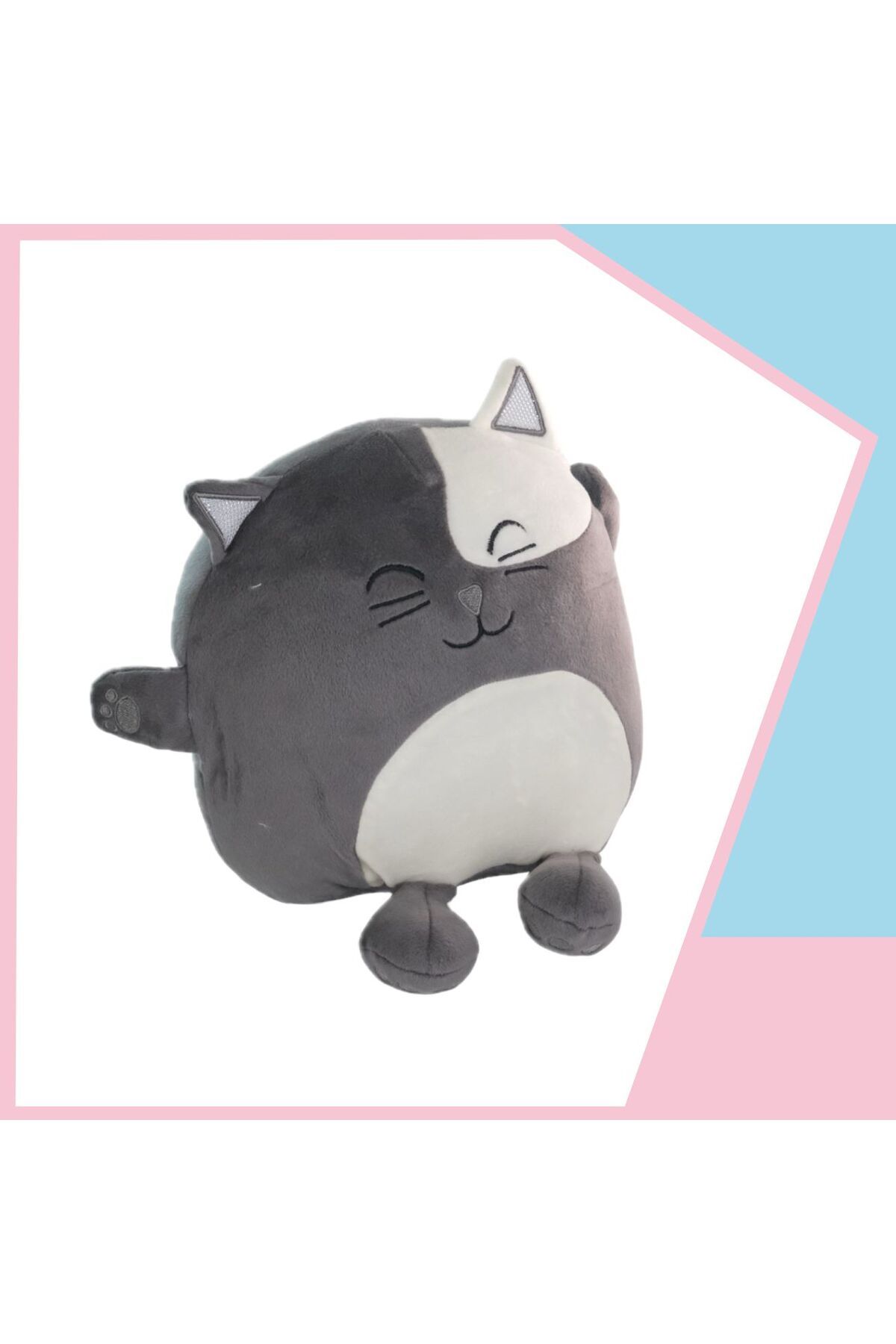 Dada Toys KEDİ YASTIK PELUŞ UYKU ARKADAŞI 35 CM GRİ YNSMR