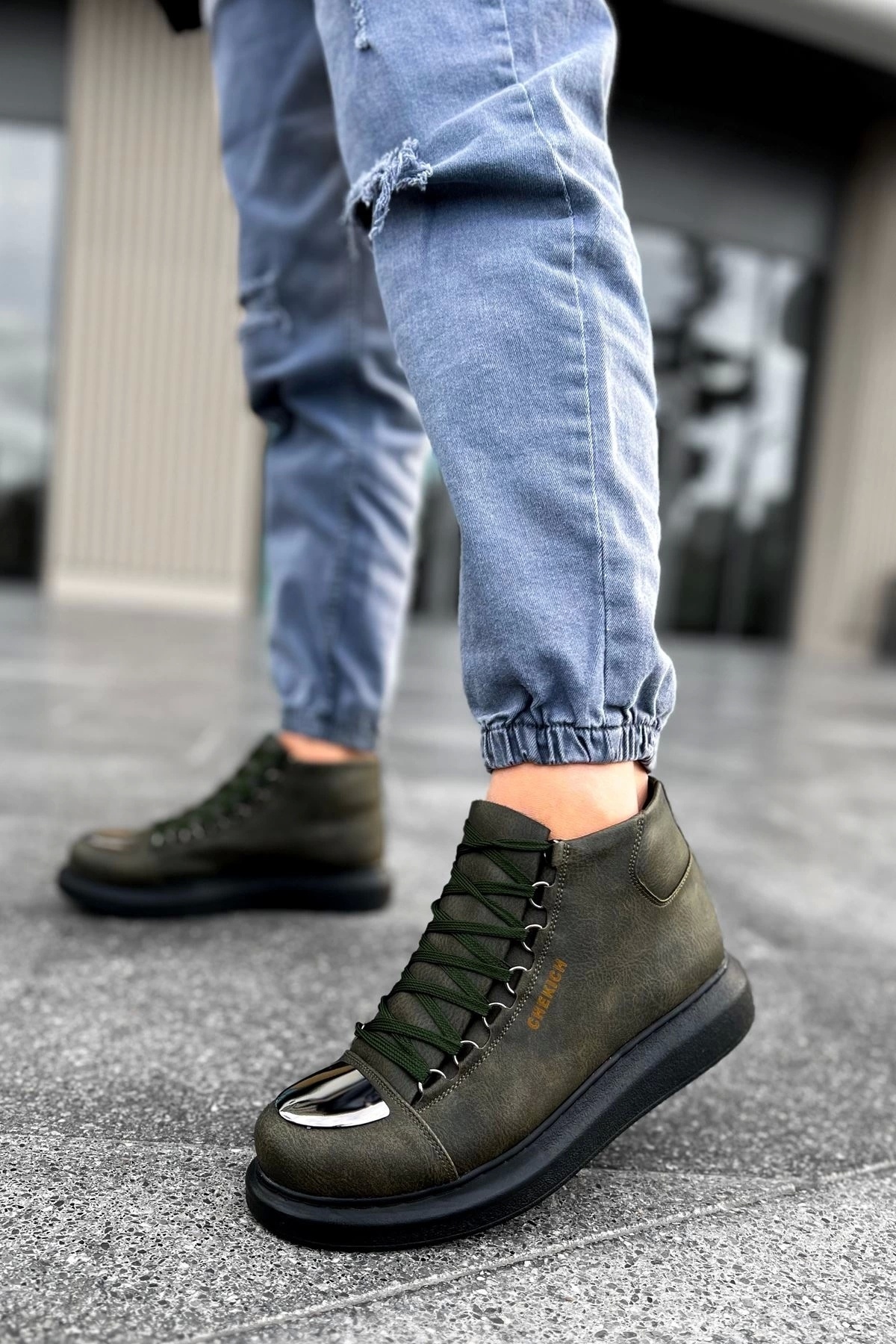 Chekich-Ανδρικές μπότες Cst Roma Mirror Khaki 4