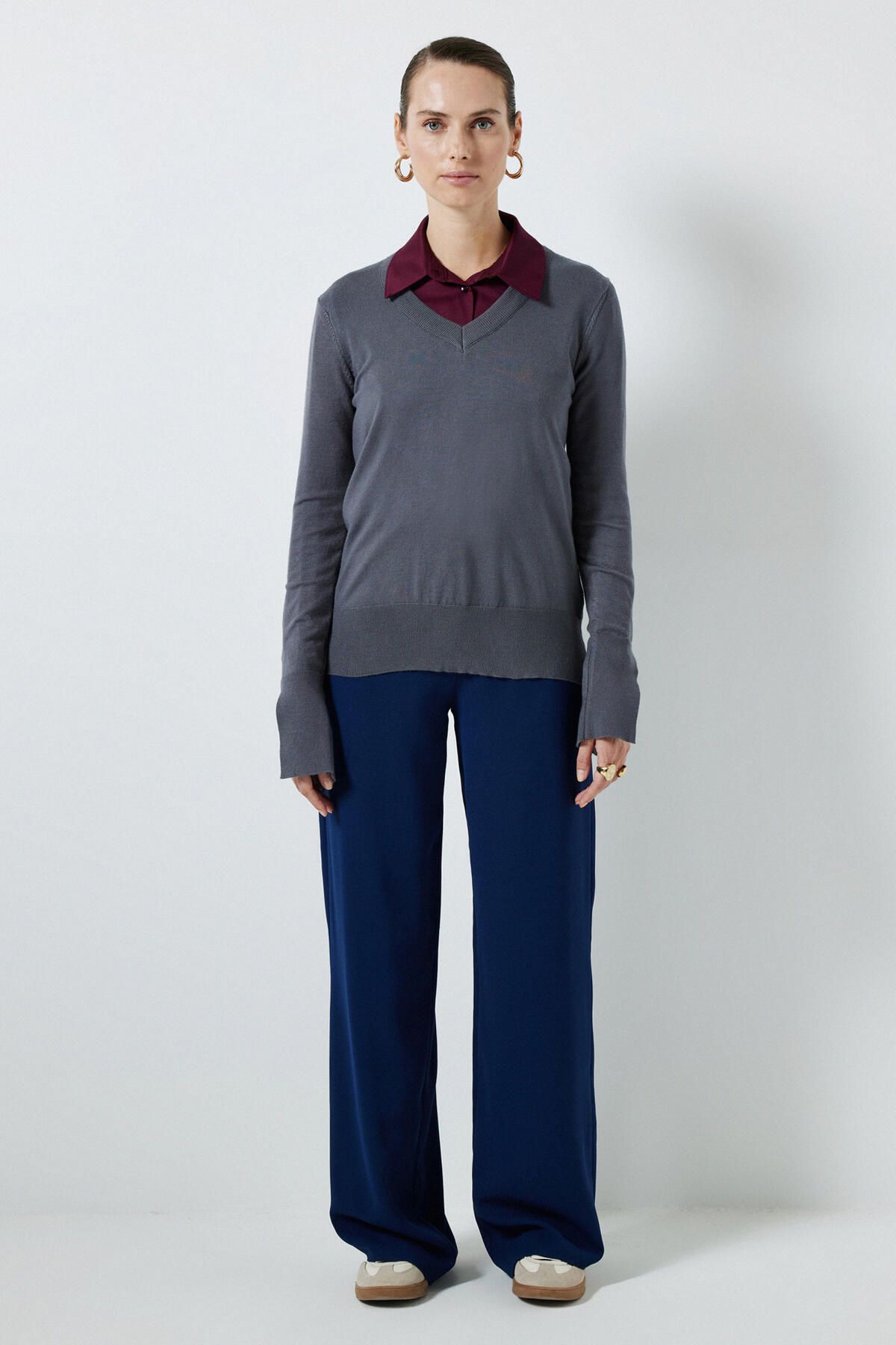 Touché Privé-Soft Textured Basic Knitwear Bluz 5