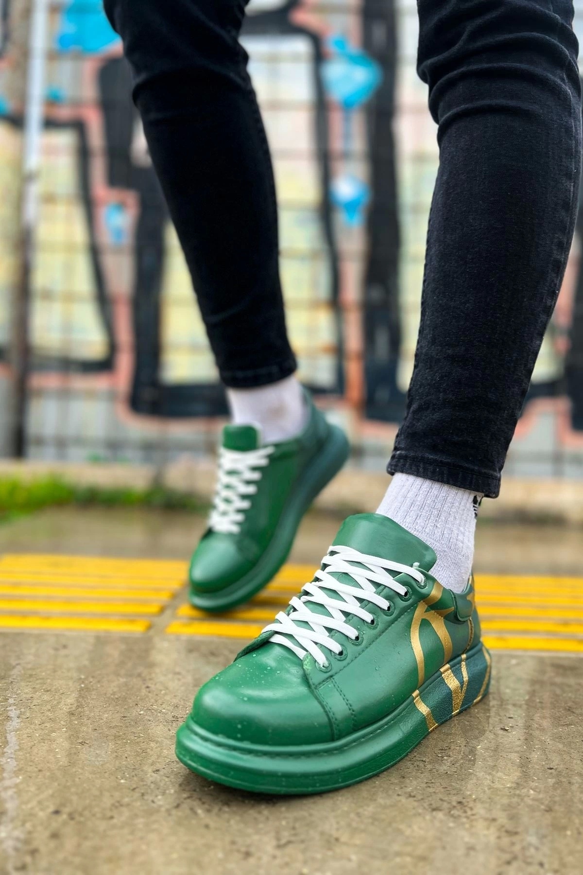 Chekich-Ανδρικά παπούτσια Cbt Pittura 491 Model - Dark Green V 4