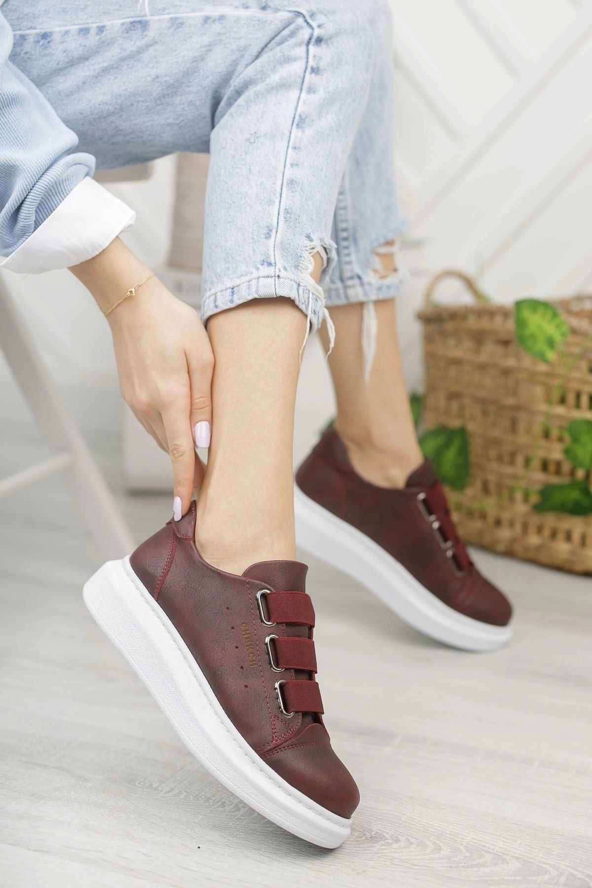 TB Terzi Bey TB253 CBT Mirror Non Kadın Ayakkabı BORDO