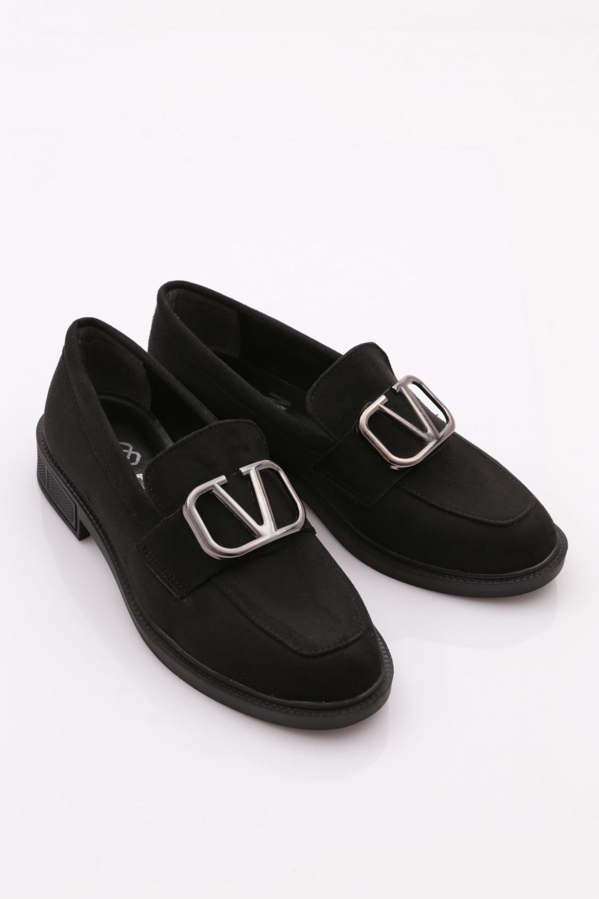 DGN-Women's Black Suede Loafer - 30152674 2