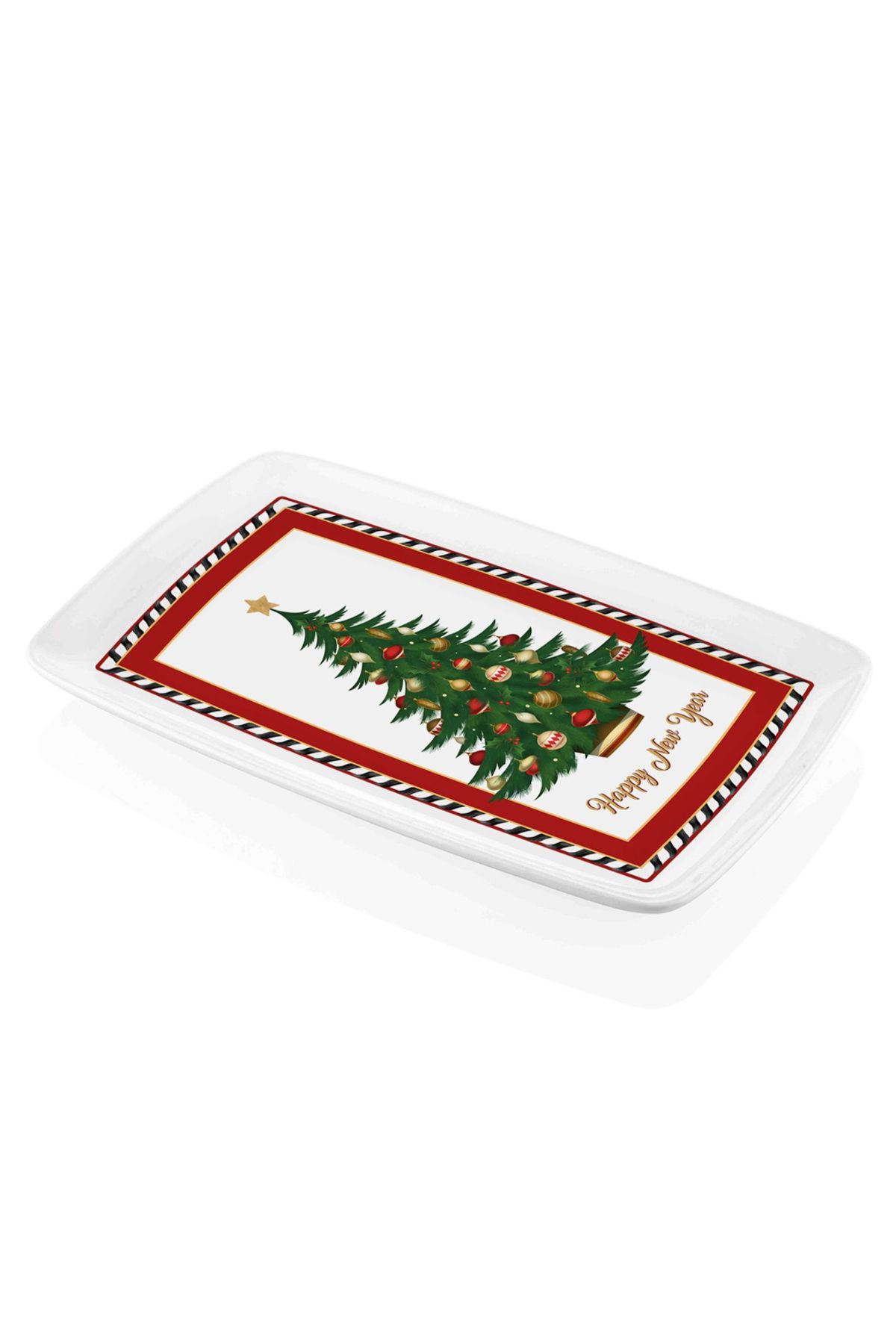 The Mia-Nutcracker Tree Pattern Rectangular Serving 34X25 cm 2
