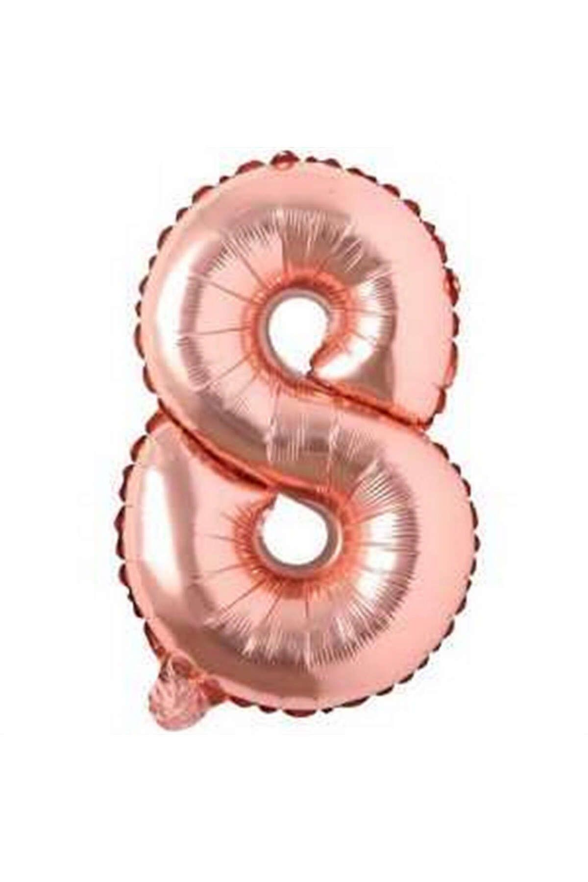 ZERO LAND - 16 inç 8 Rakamı Folyo Balon Rose Gold 40 cm YKTSN