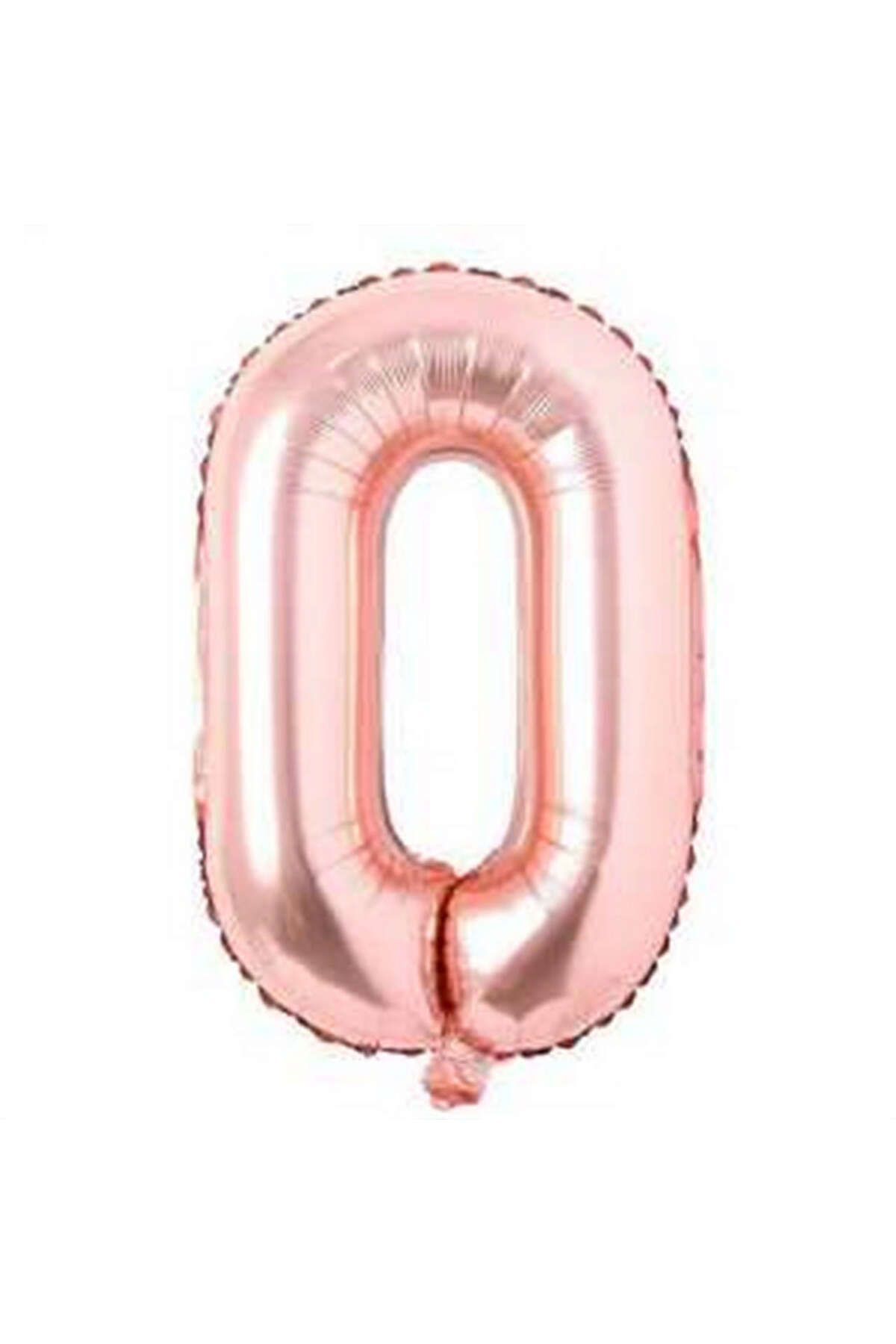 ZERO LAND - 16 inç 0 Rakamı Folyo Balon Rose Gold 40 cm YKTSN