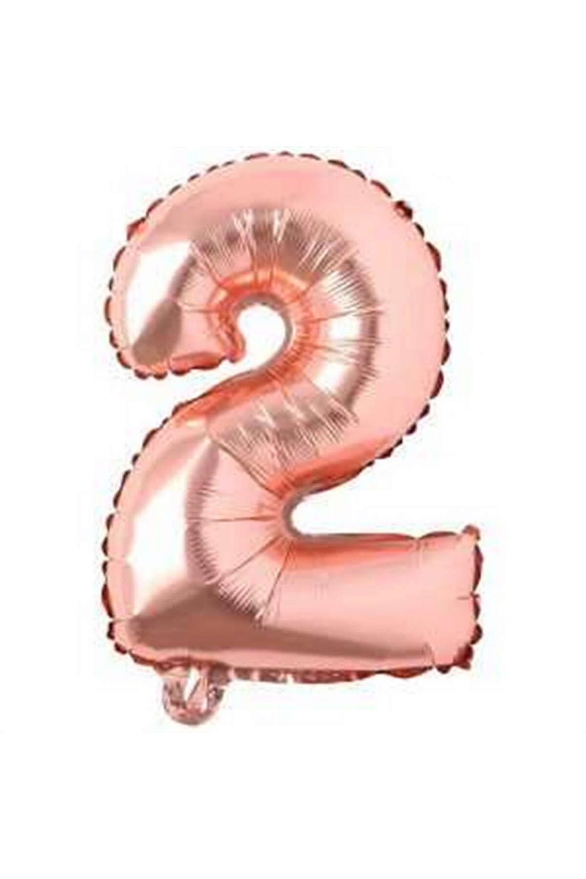 ZERO LAND - 16 inç 2 Rakamı Folyo Balon Rose Gold 40 cm GLSTD