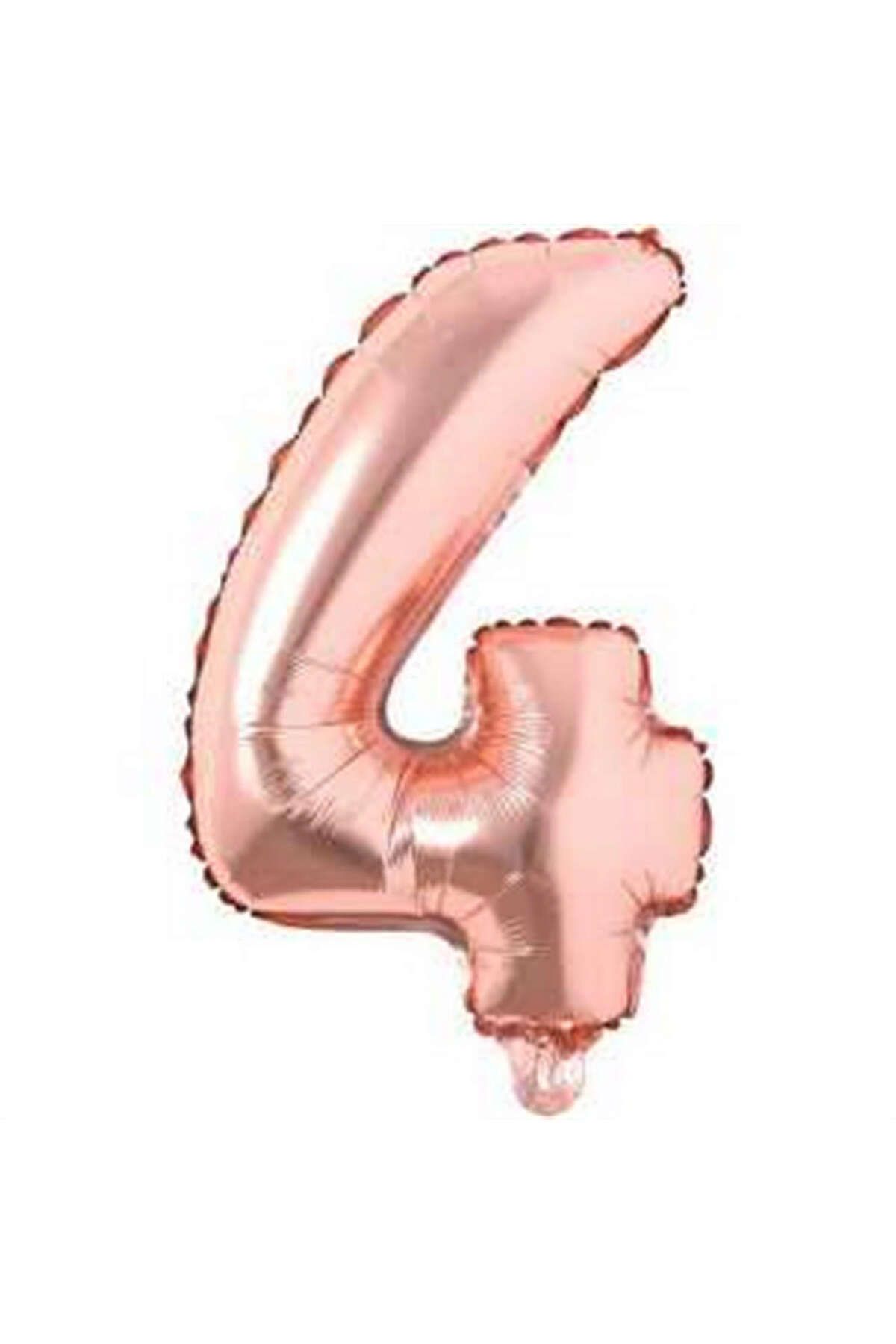 ZERO LAND - 16 inç 4 Rakamı Folyo Balon Rose Gold 40 cm YKTSN