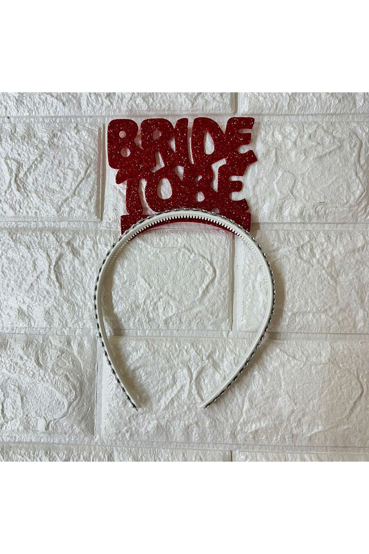 ZERO LAND - Bride To Be Yazılı Plastik Taç Kırmızı YKTSN