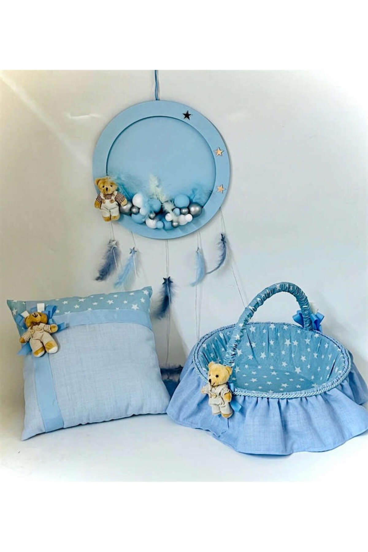 ZERO LAND 3 adet Baby Shower Seti Mavi LZWDR