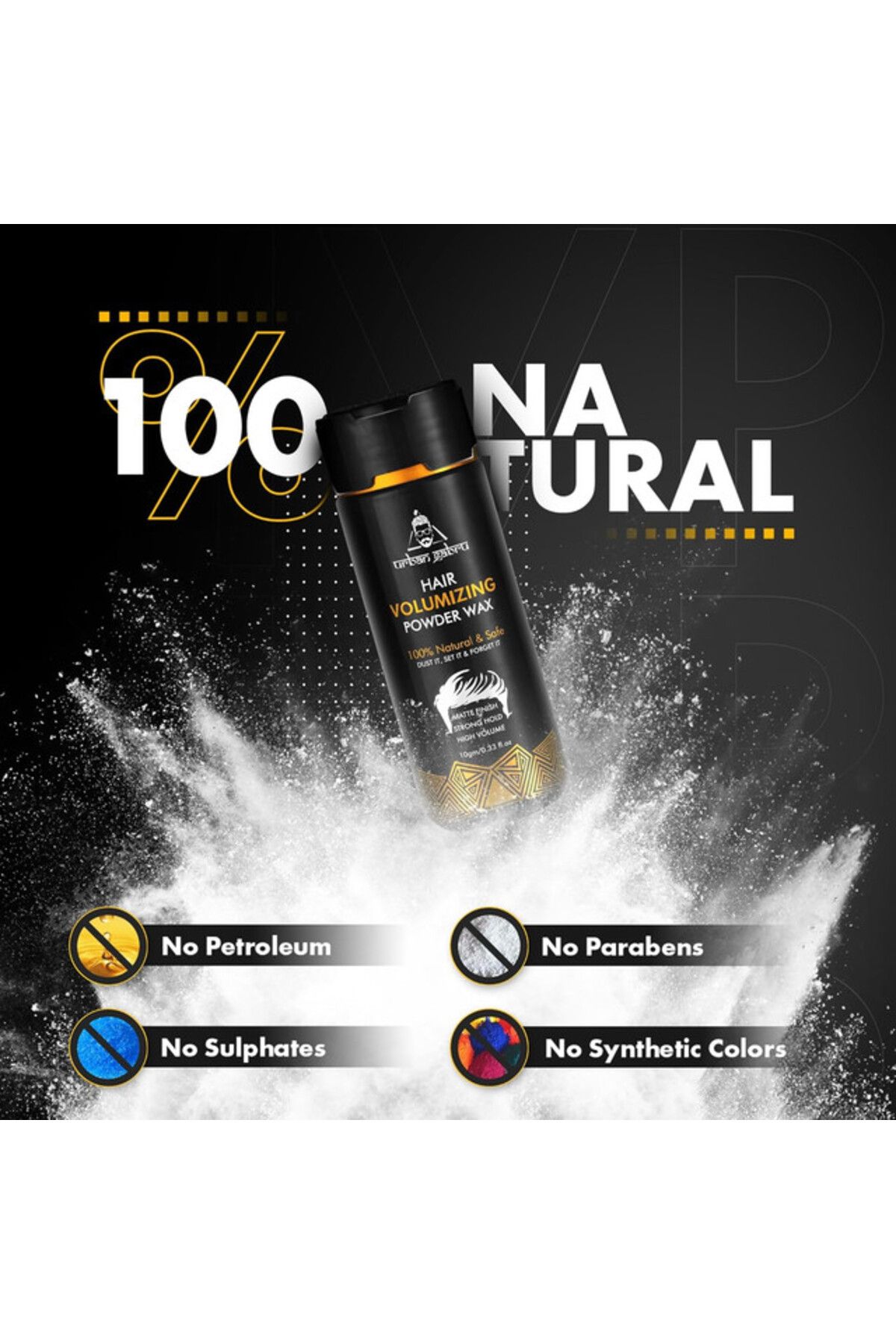 UrbanGabru-Hair Volumizing Powder Wax | 100% natural & safe hair styling powder | 10gm 6
